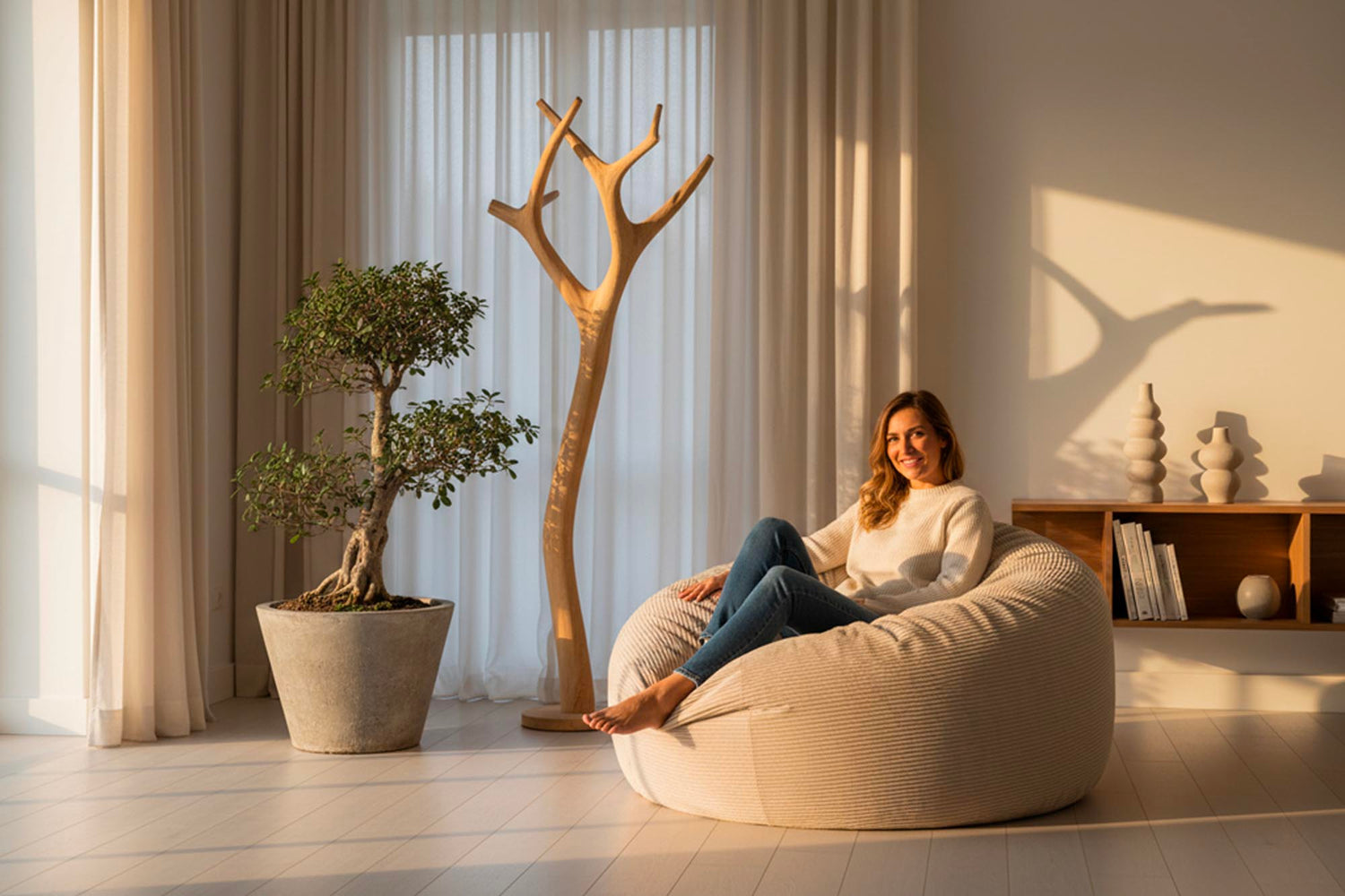 Pouf Géant TiTAN - Velours Côtelé