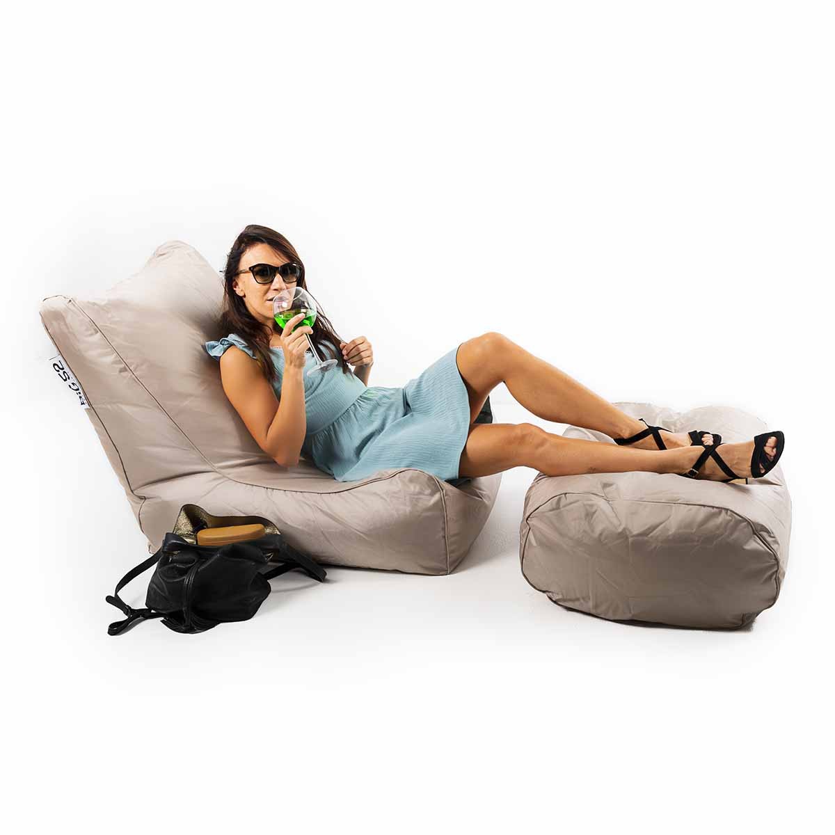 Sillón Puff Exterior Beige Arena