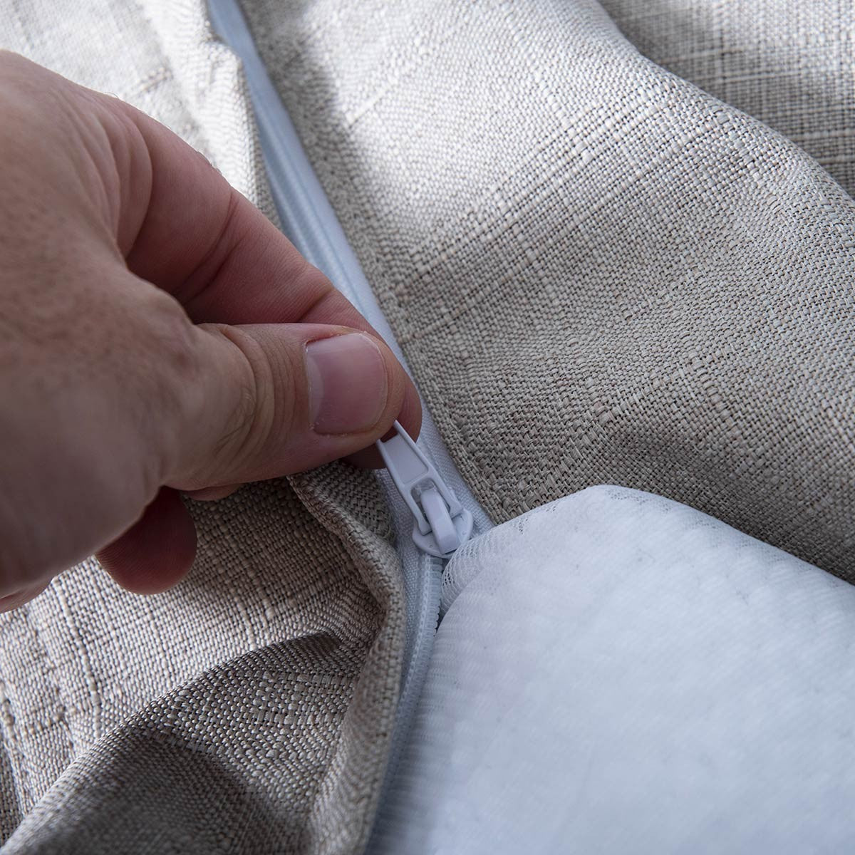 Housse Vide Pouf Lin Beige