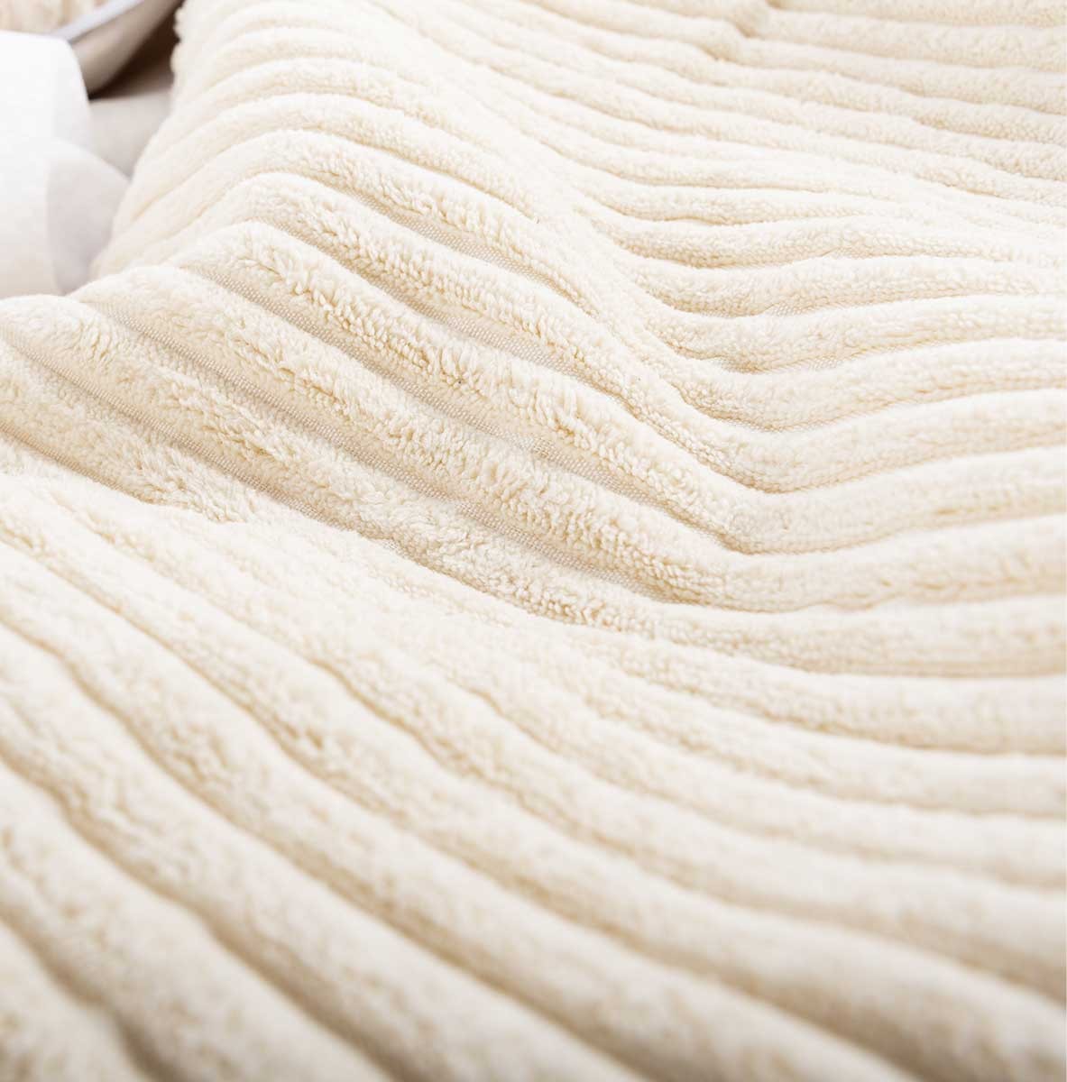 Cord-Samt Sitzsack Beige