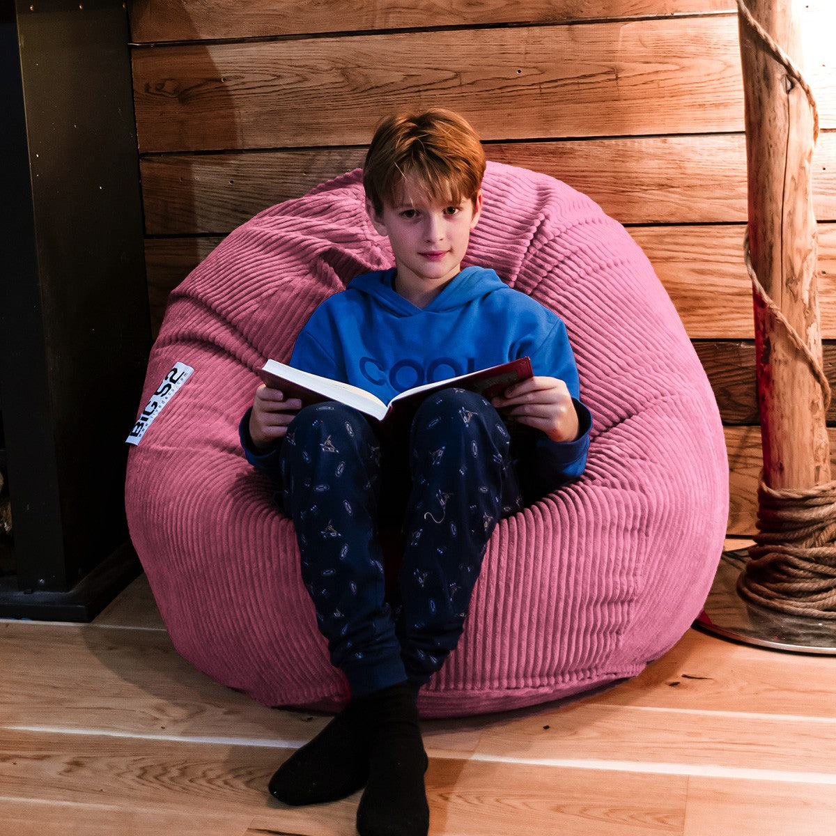 Empty Velvet Corduroy Pink Bean Bag Cover