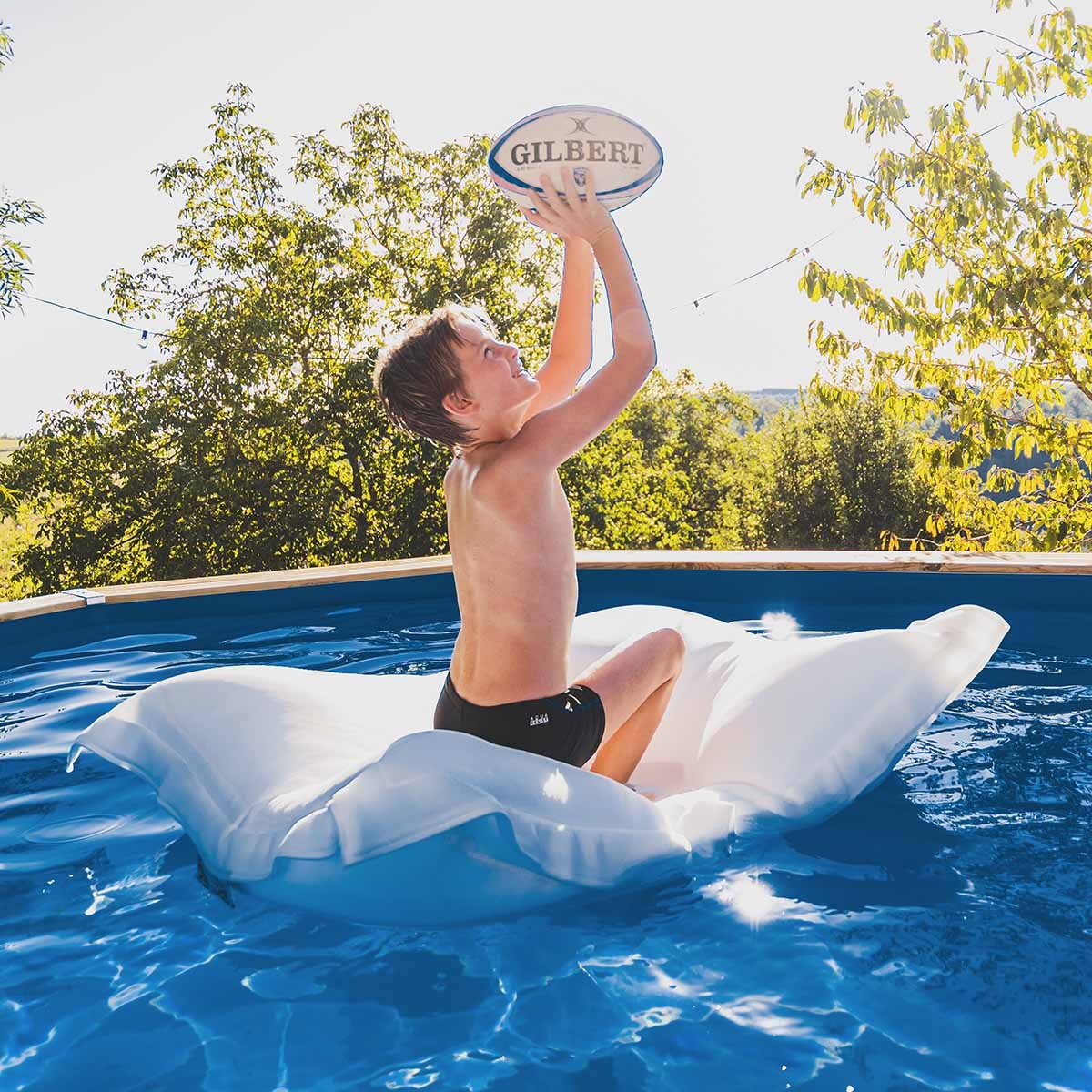 Pouf Piscine Blanc