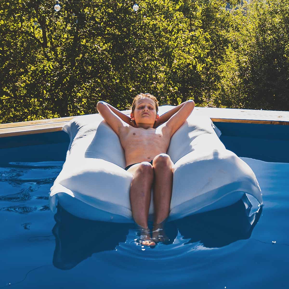 Pouf Piscine Blanc