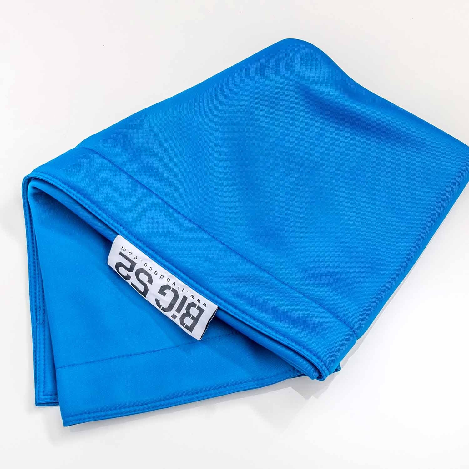 Housse pouf piscine rectangulaire vide Bleu