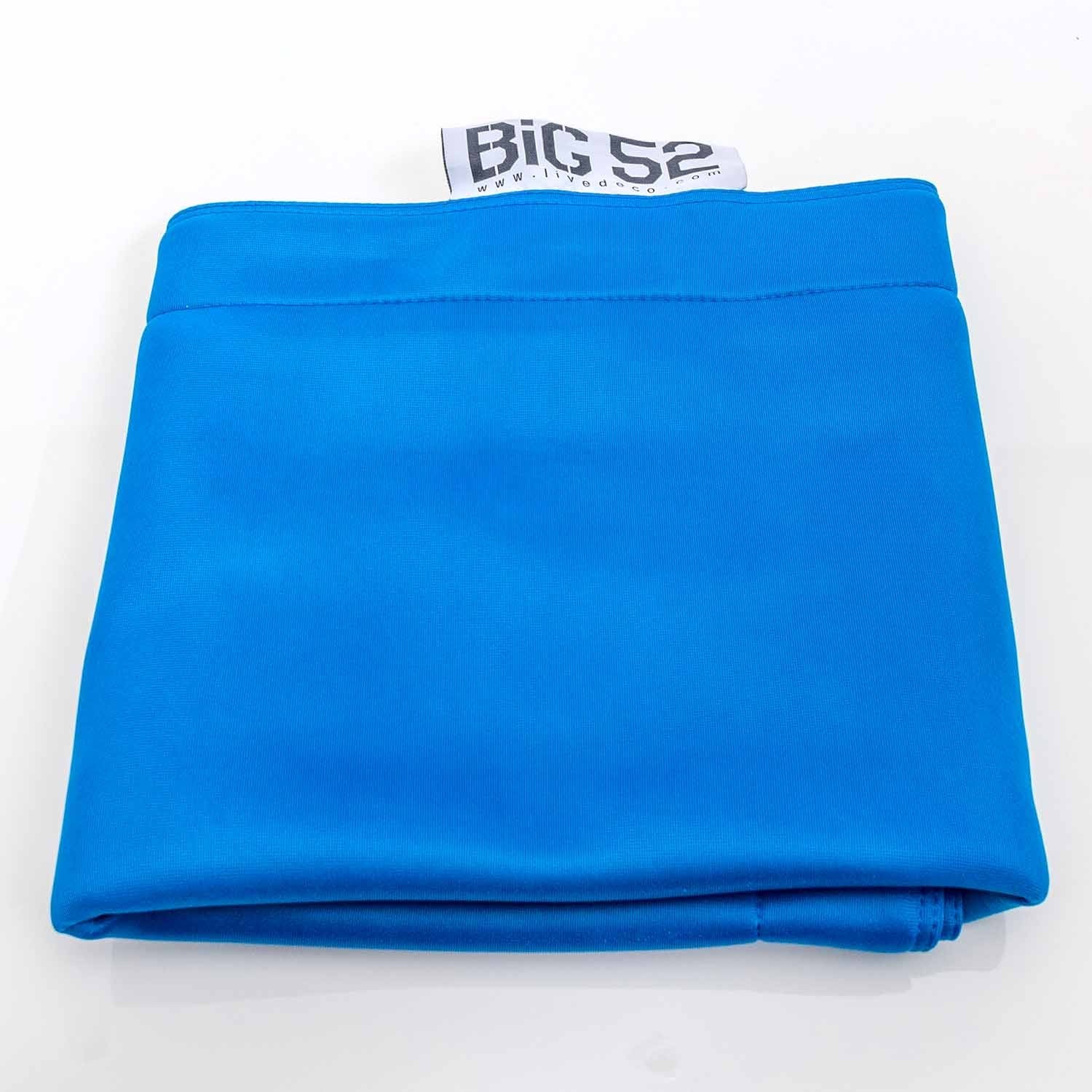 Housse pouf piscine rectangulaire vide Bleu