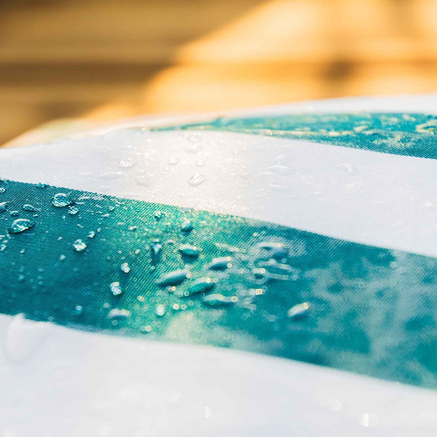 Pouf Piscine Vert Rayé Deauville