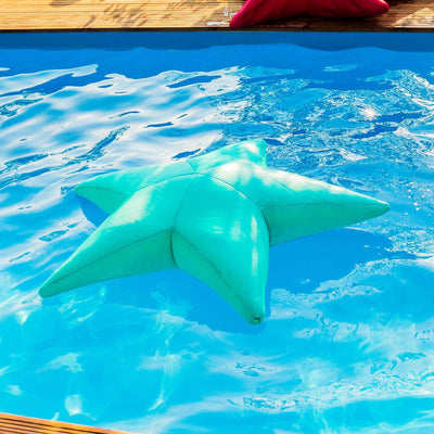 Pouf Piscine, Étoile de Mer Bleu Turquoise