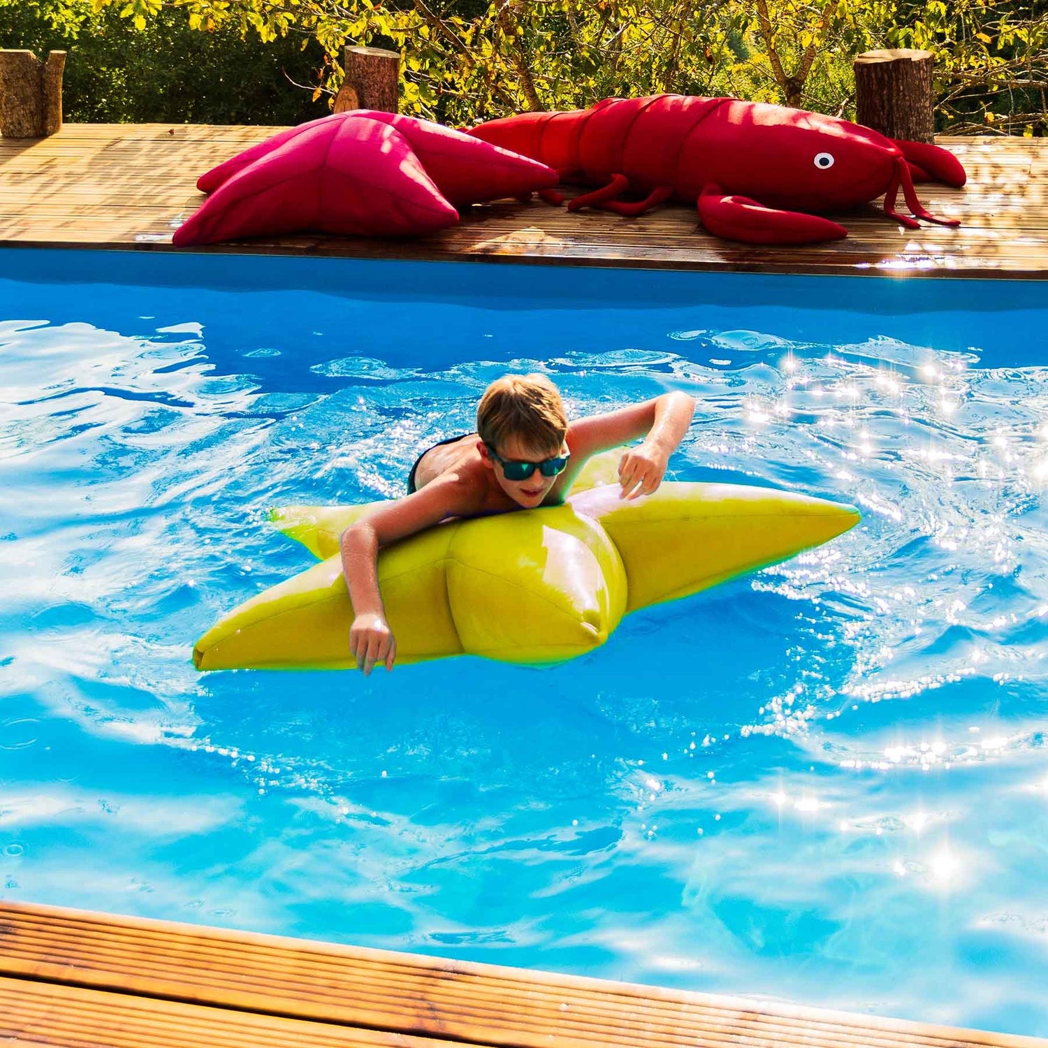 Poolpouf, gelber Seestern