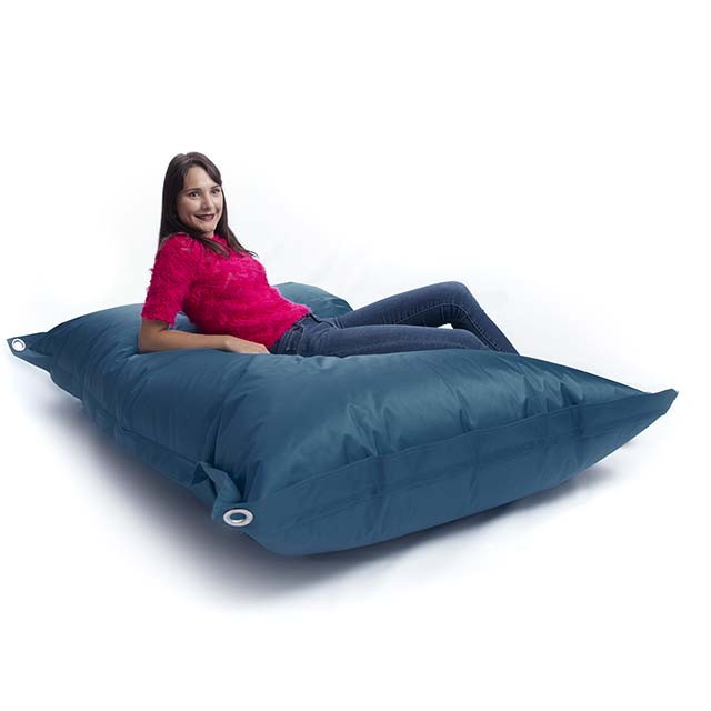 Housse Vide Pouf Géant XL Imperméable Extérieur Outdoor Bleu Pétrole IRON RAW BiG52