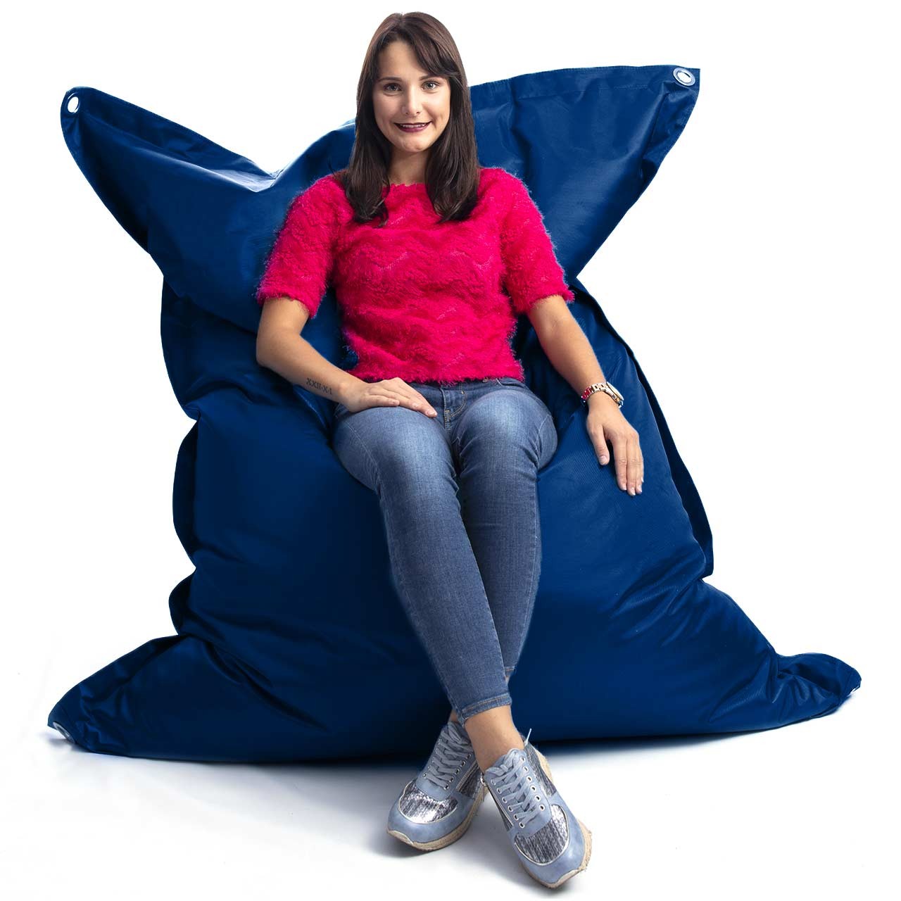 Housse Vide Pouf Géant XL Imperméable Extérieur Outdoor Bleu Marine IRON RAW BiG52