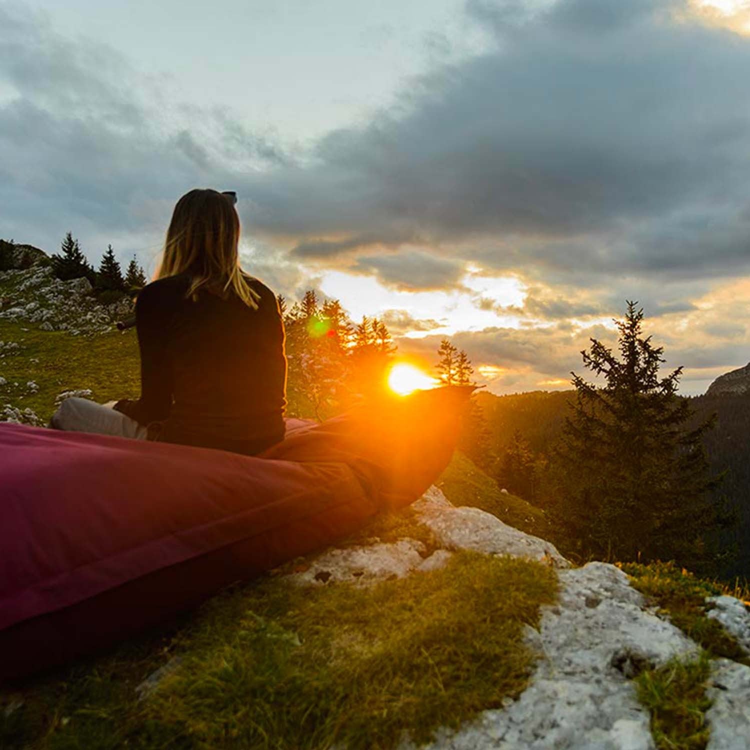 Pouf Extérieur Pétrole IRON RAW