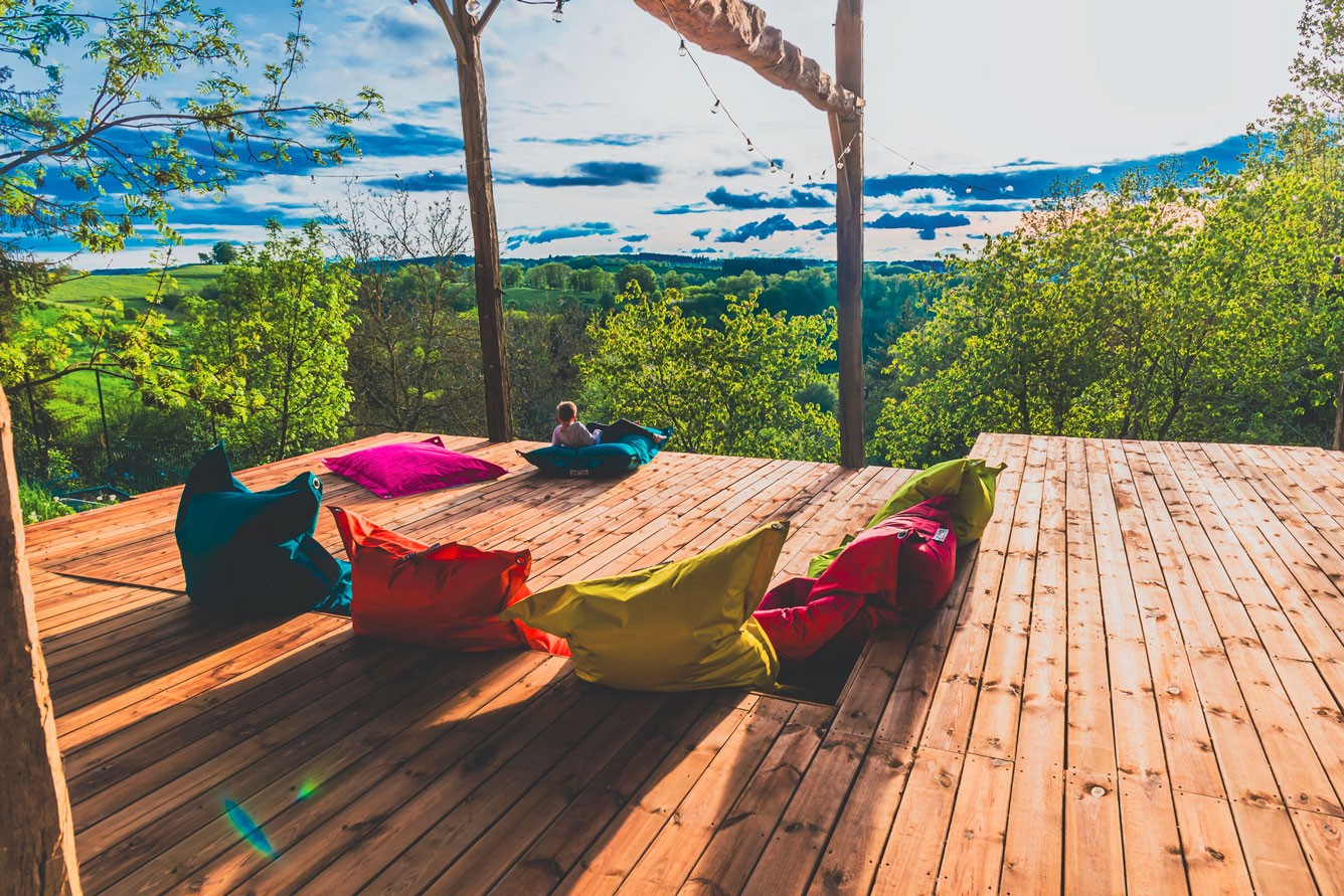 Outdoor Pouf Orange IRON RAW