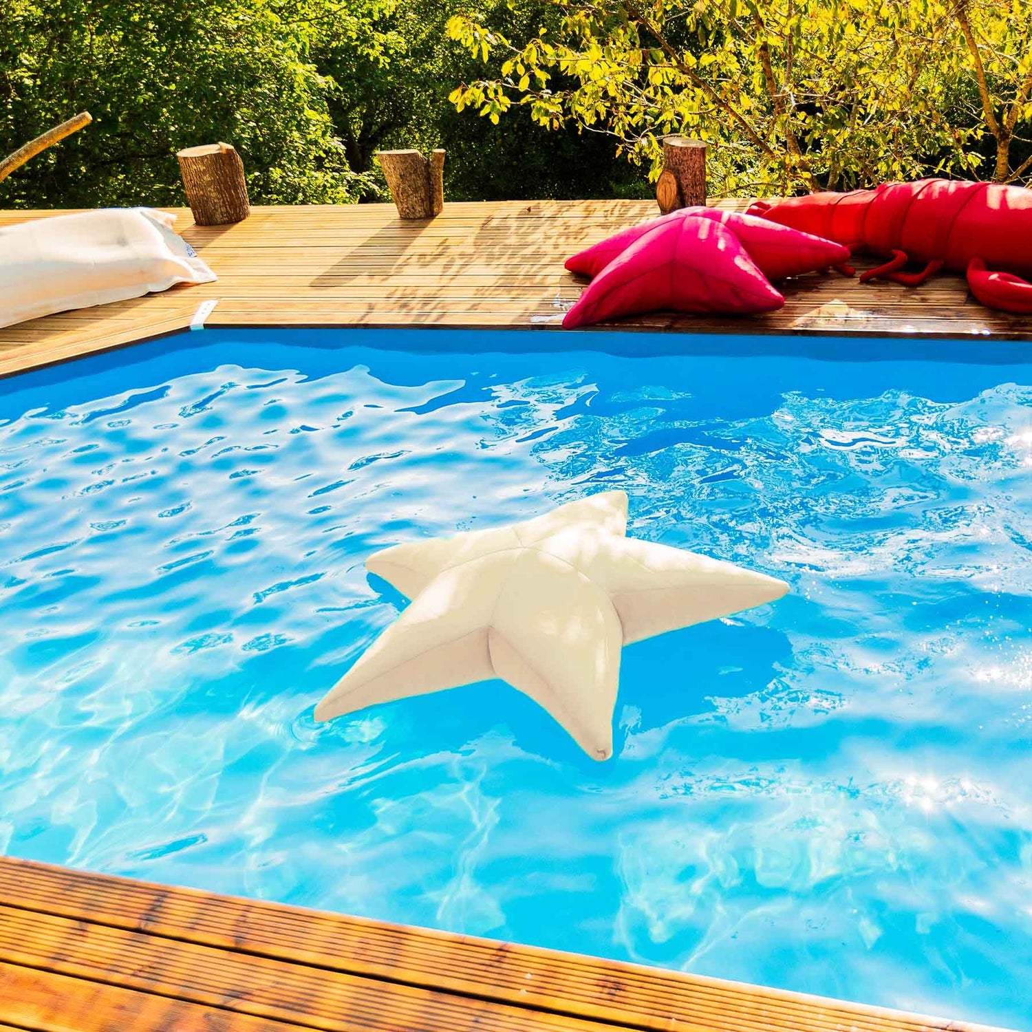 Pouf Piscine, Étoile de Mer Beige