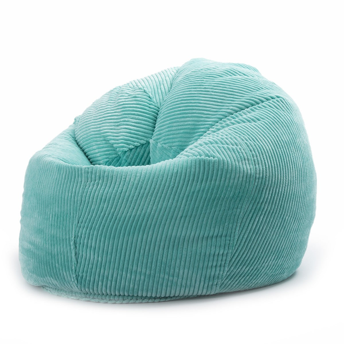 Pouf Poire Velours Côtelé Turquoise