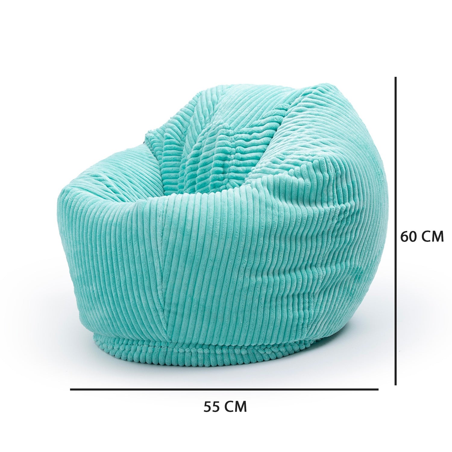 Child Corduroy Velvet Bean Bag Turquoise