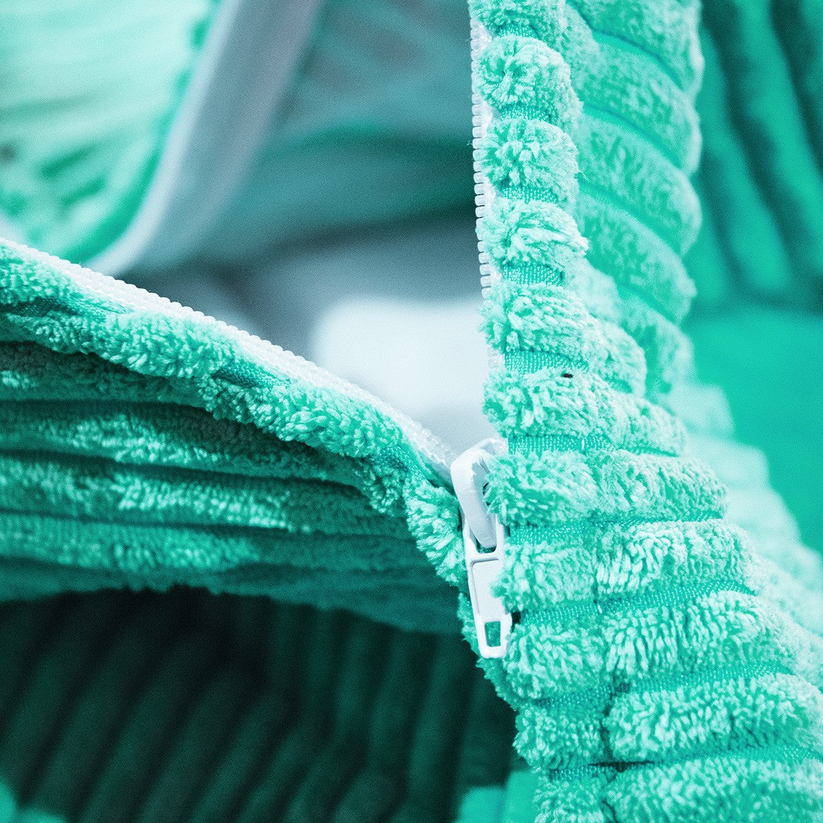 Pouf Poire Enfant Velours Côtelé Turquoise