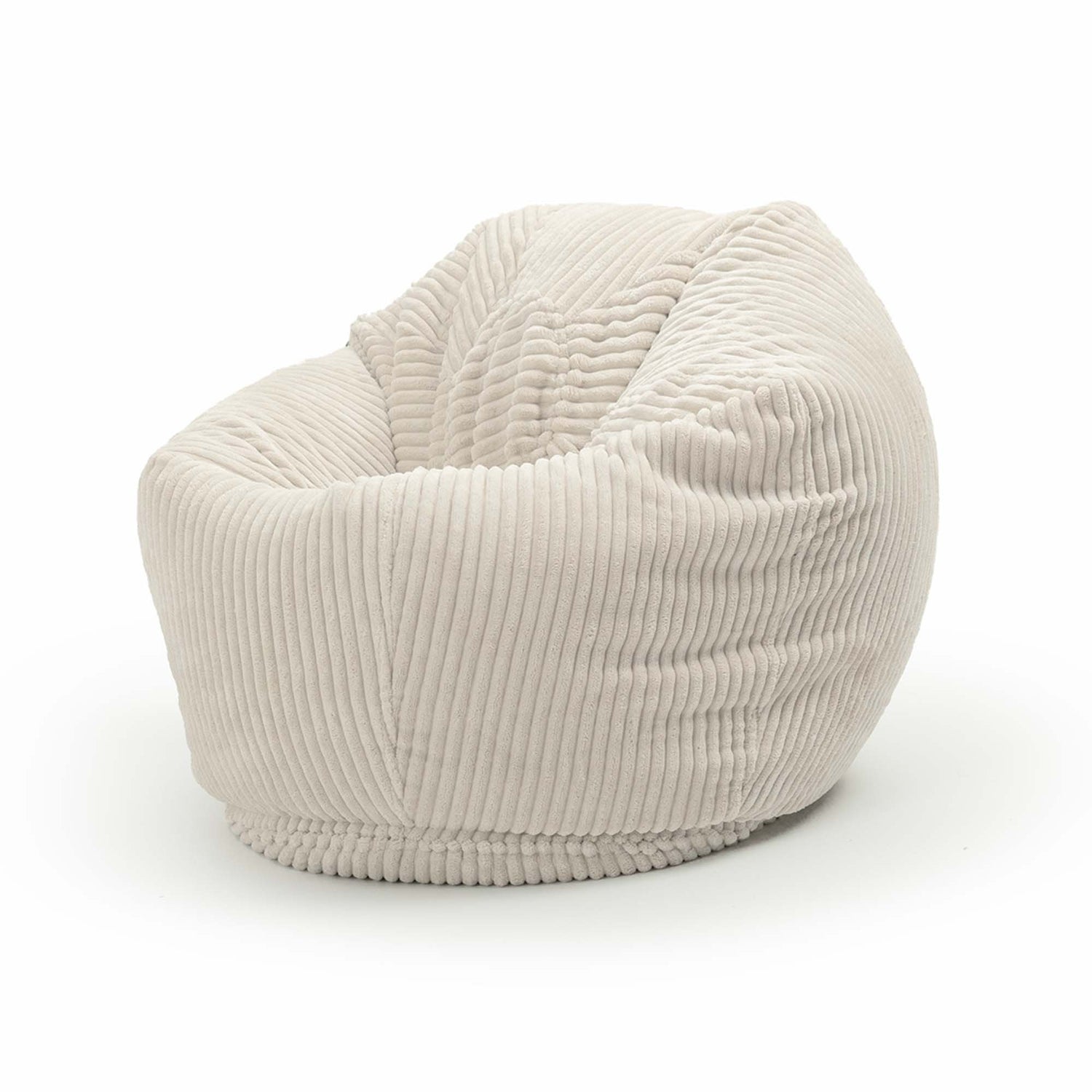 Pouf Poire Enfant Velours Côtelé Beige