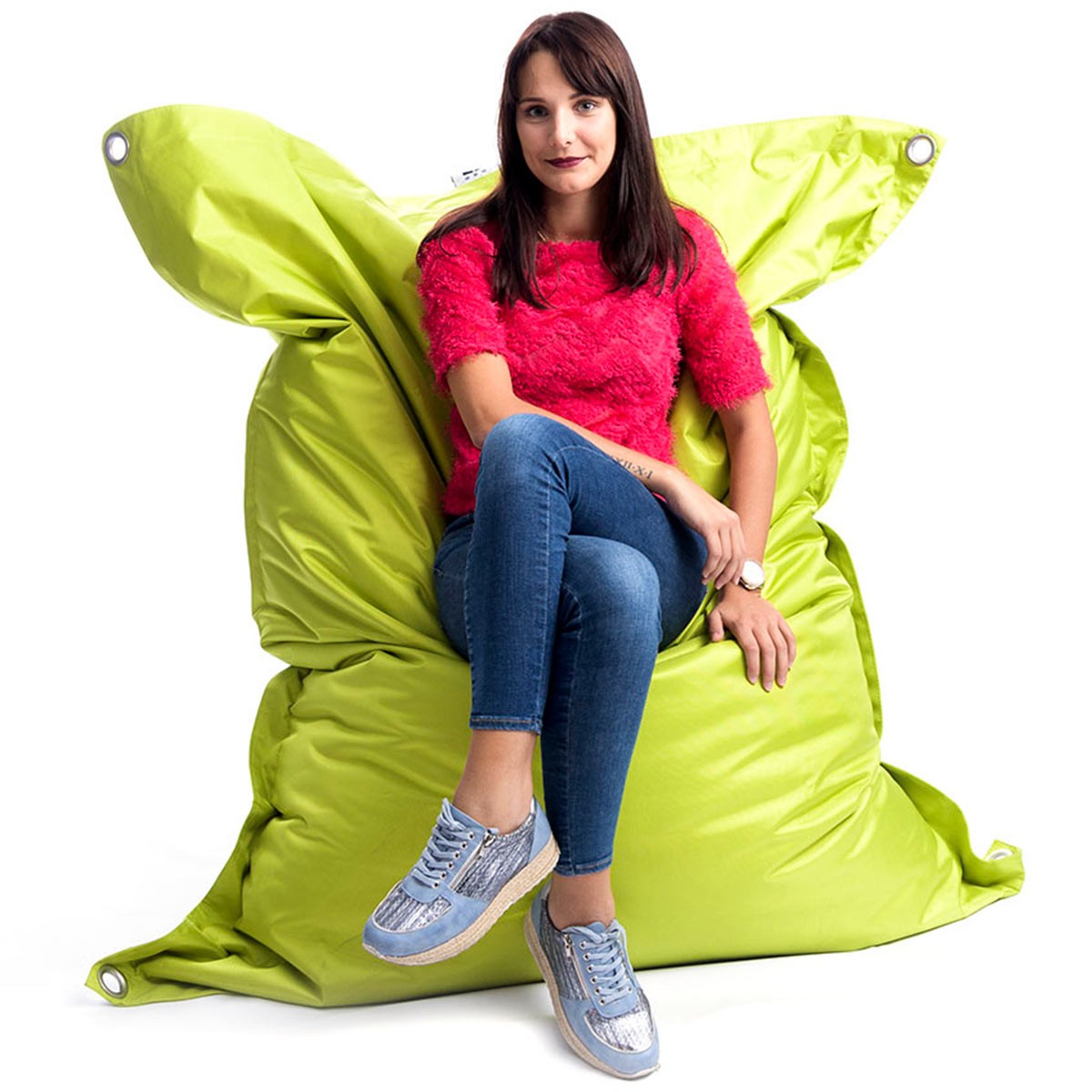 Pouf Esterno Verde Lime IRON RAW