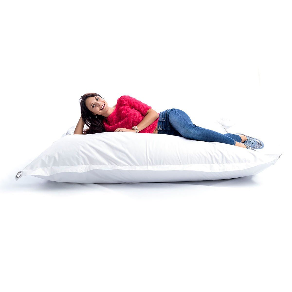 Pouf Extérieur Blanc IRON RAW
