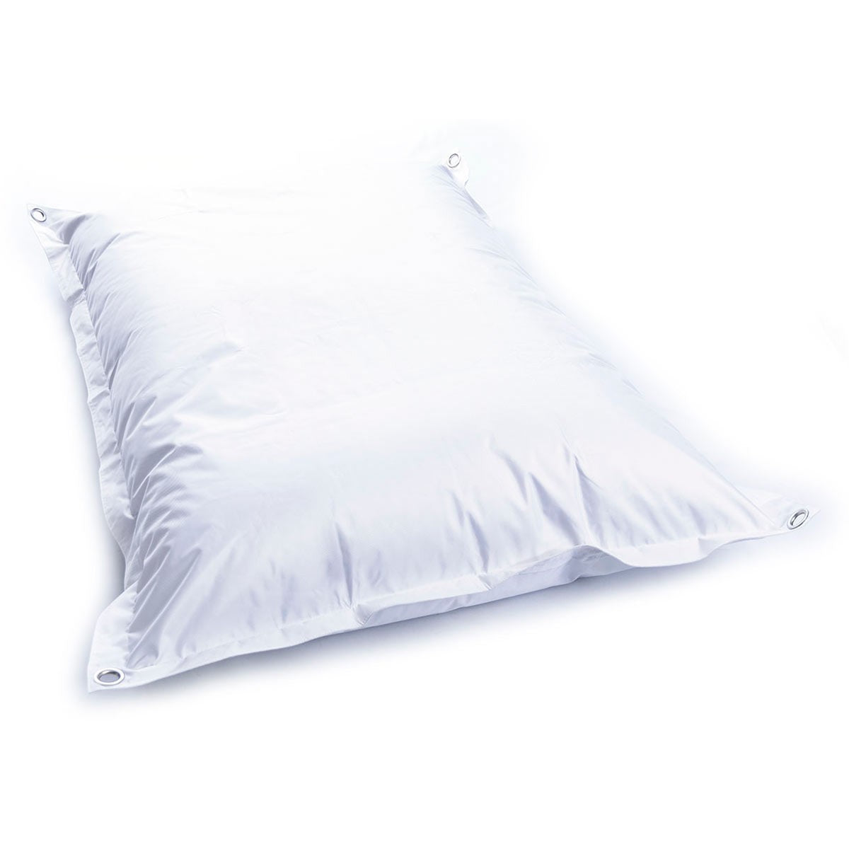 Weißer Außenpouf IRON RAW