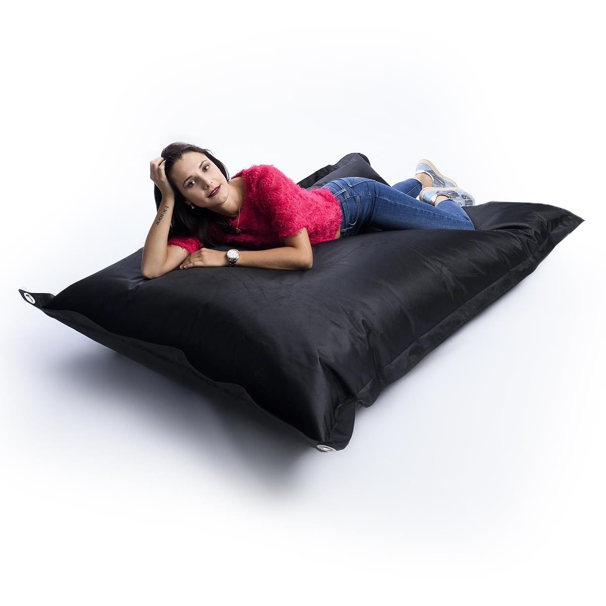 Pouf Extérieur Noir IRON RAW