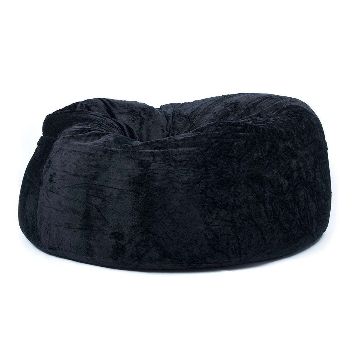 Pouf Géant Rond XXL Polaire Noir