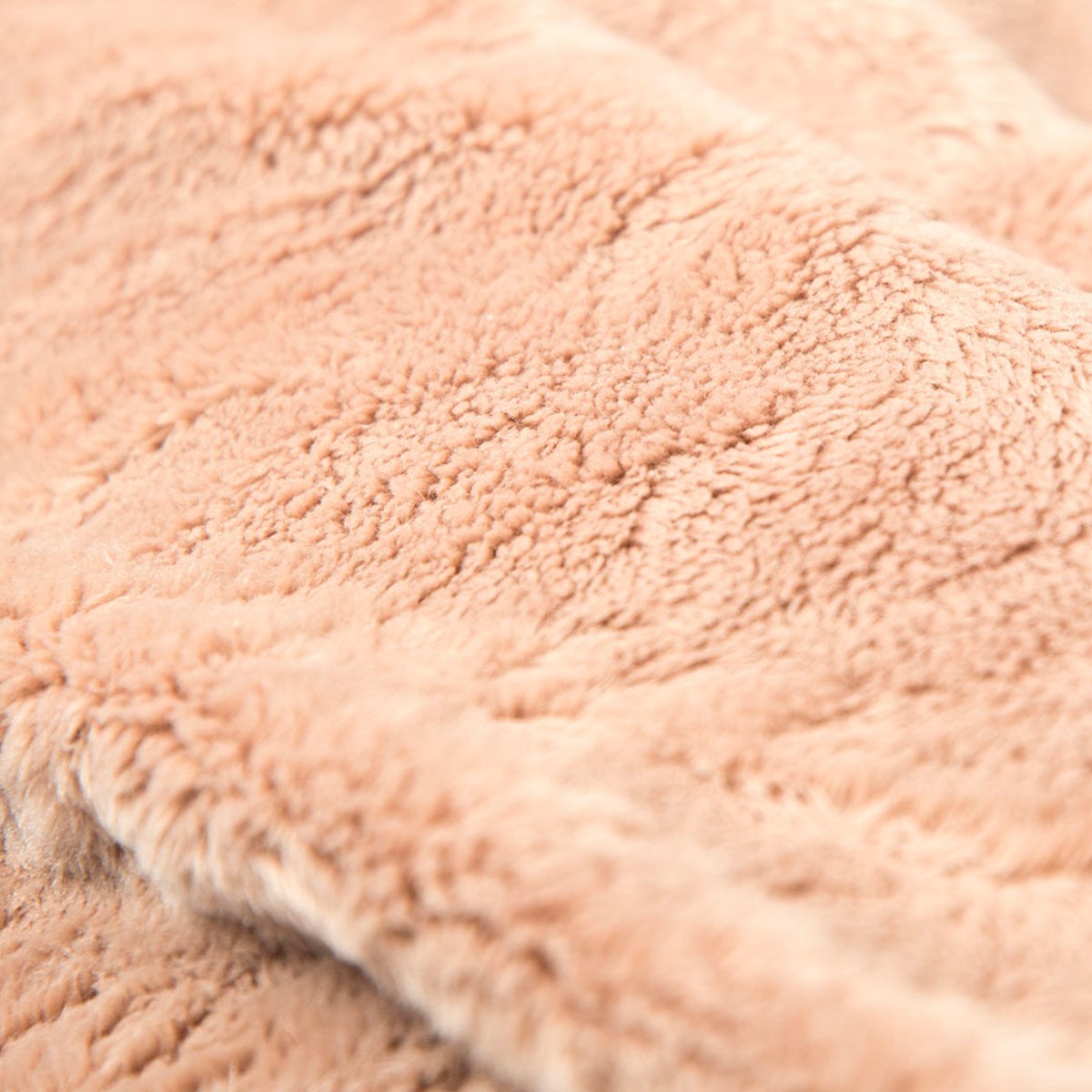 Riesiger runder XXL Polarfleece-Pouf Beige