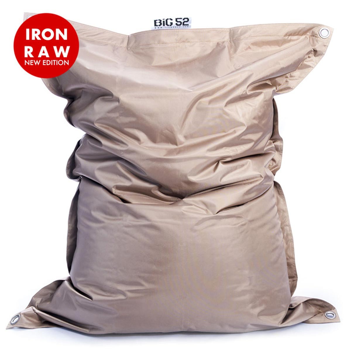 Empty Outdoor Pouf Cover IRON RAW Sand Beige