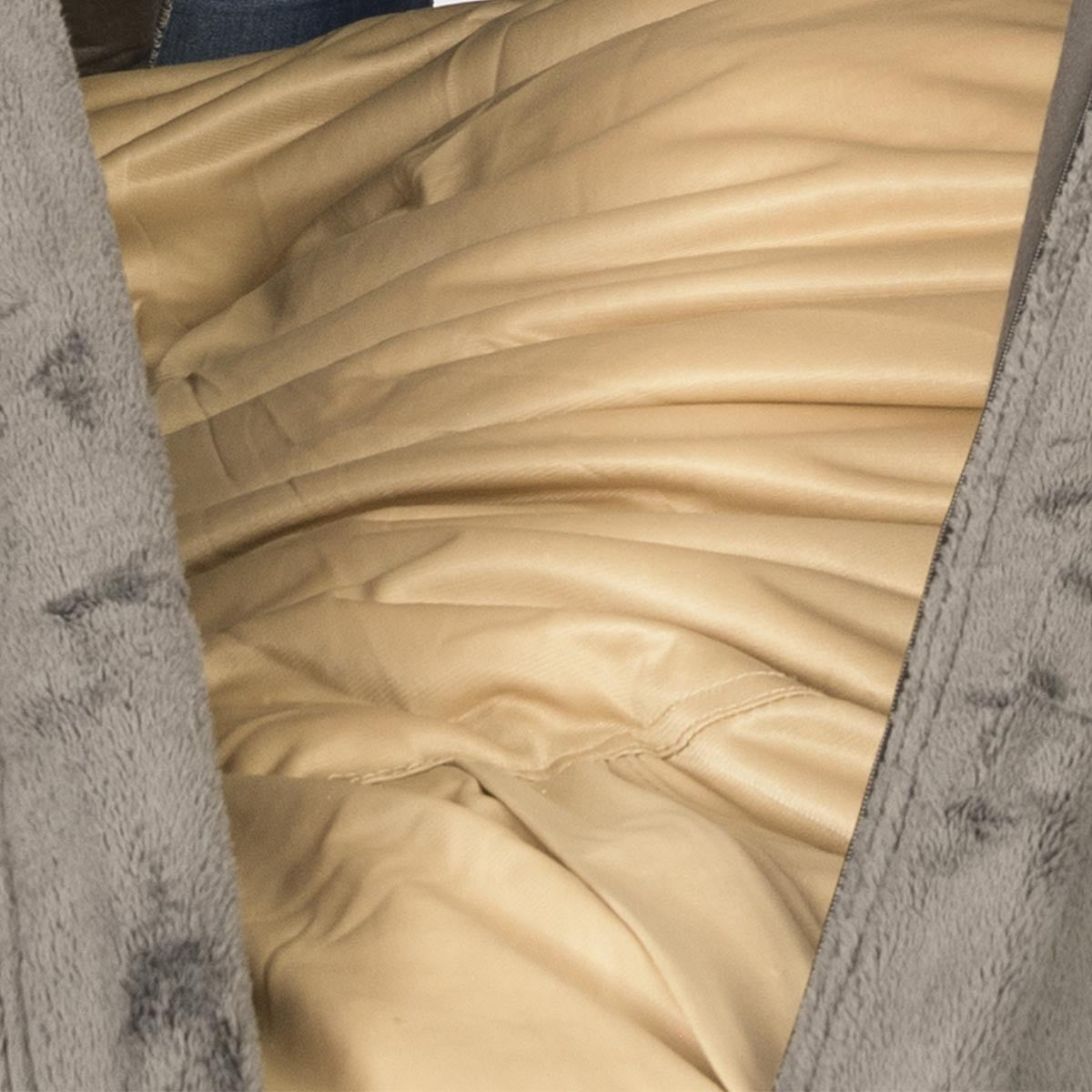 XL Round Polar Gray Pouf Armchair