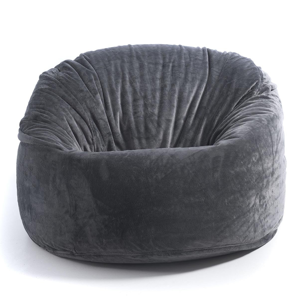 XL Round Polar Gray Pouf Armchair