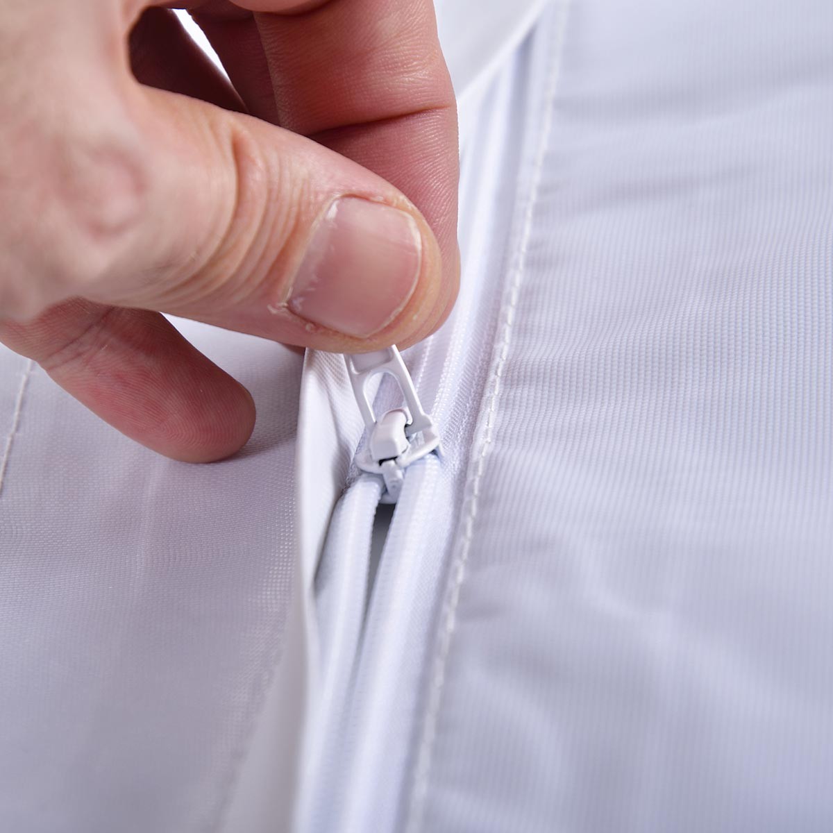 XXL White Classic Empty Pouf Cover