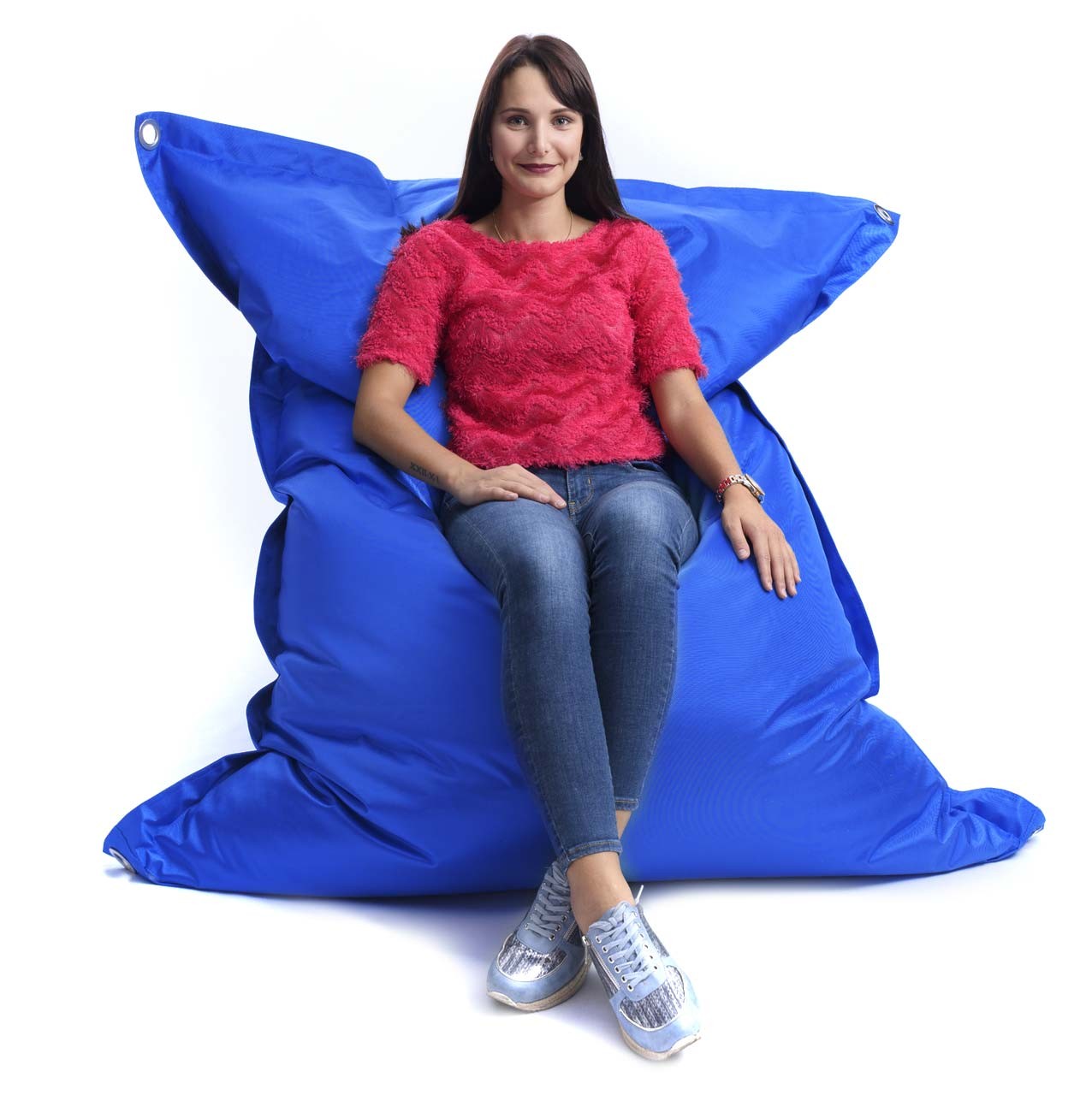 Blue Outdoor Pouf IRON RAW