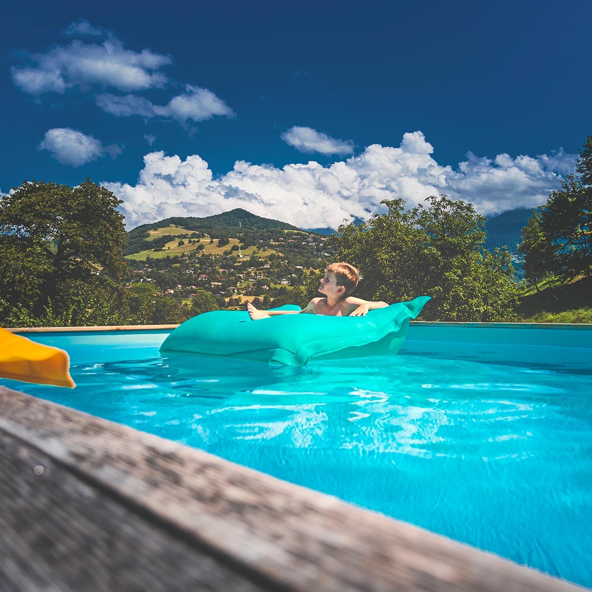 Pouf Piscine Turquoise