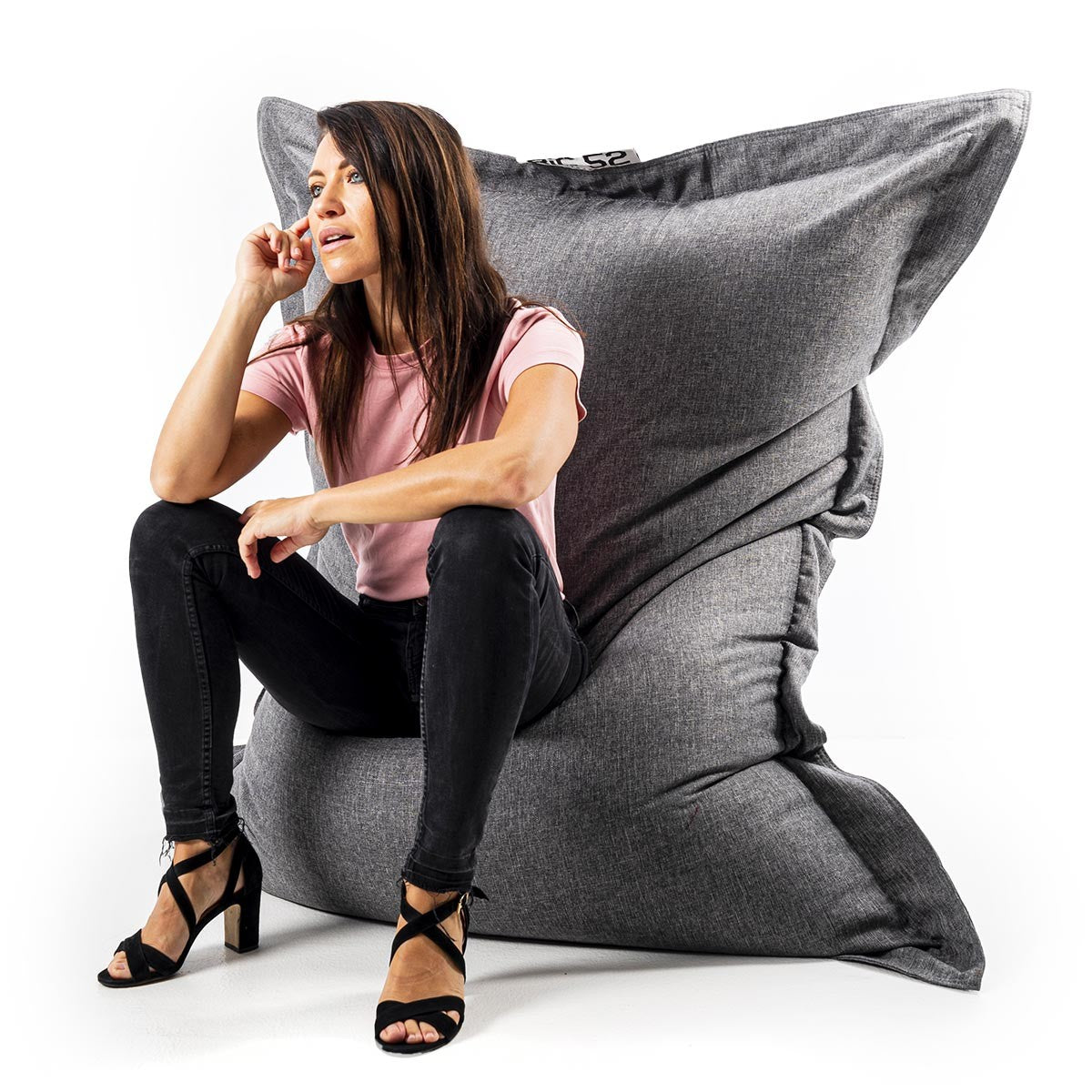 Pouf Lino Grigio Scuro