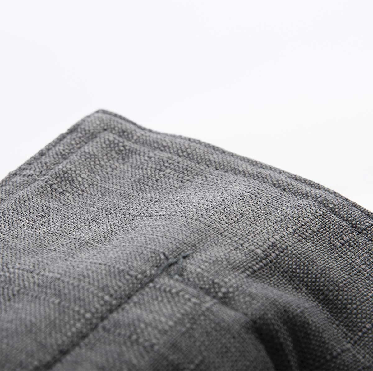 Housse Vide Pouf Lin Gris Foncé, tissu effet lin tressé pour pouf géant XL BiG52 (sans billes)