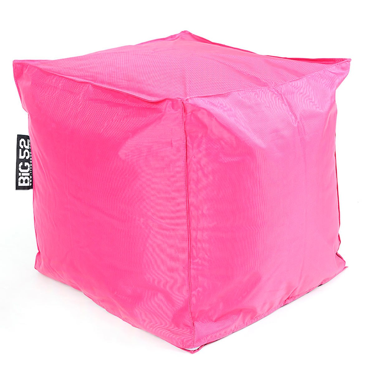 Pouf Cube Rose BiG52 assise confortable déhoussable, design cube rose pour intérieur et extérieur