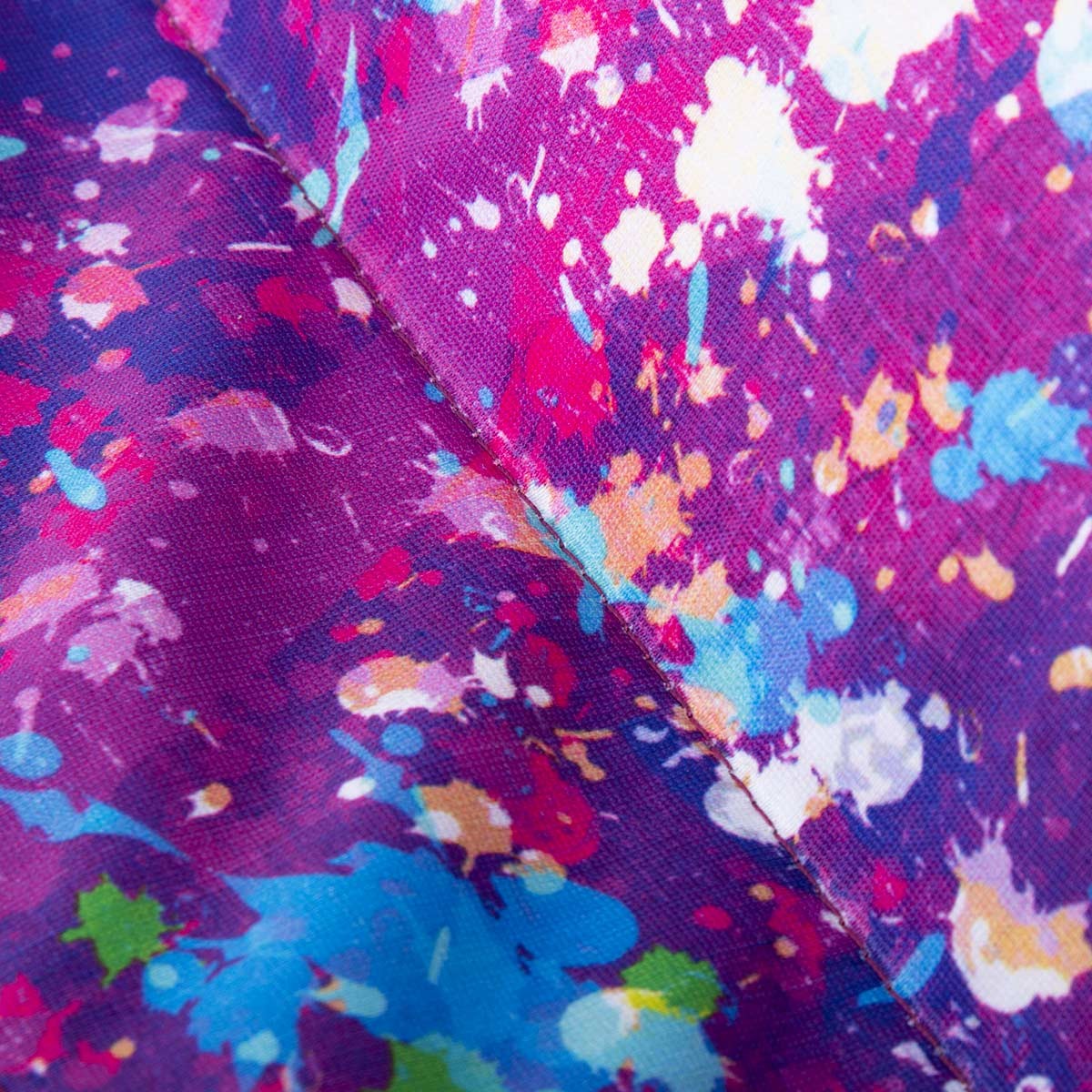 Pouf Géant ART52® - Mona Lisa POP, tissu imprimé éclaboussures colorées, impression haute qualité teintée dans la masse