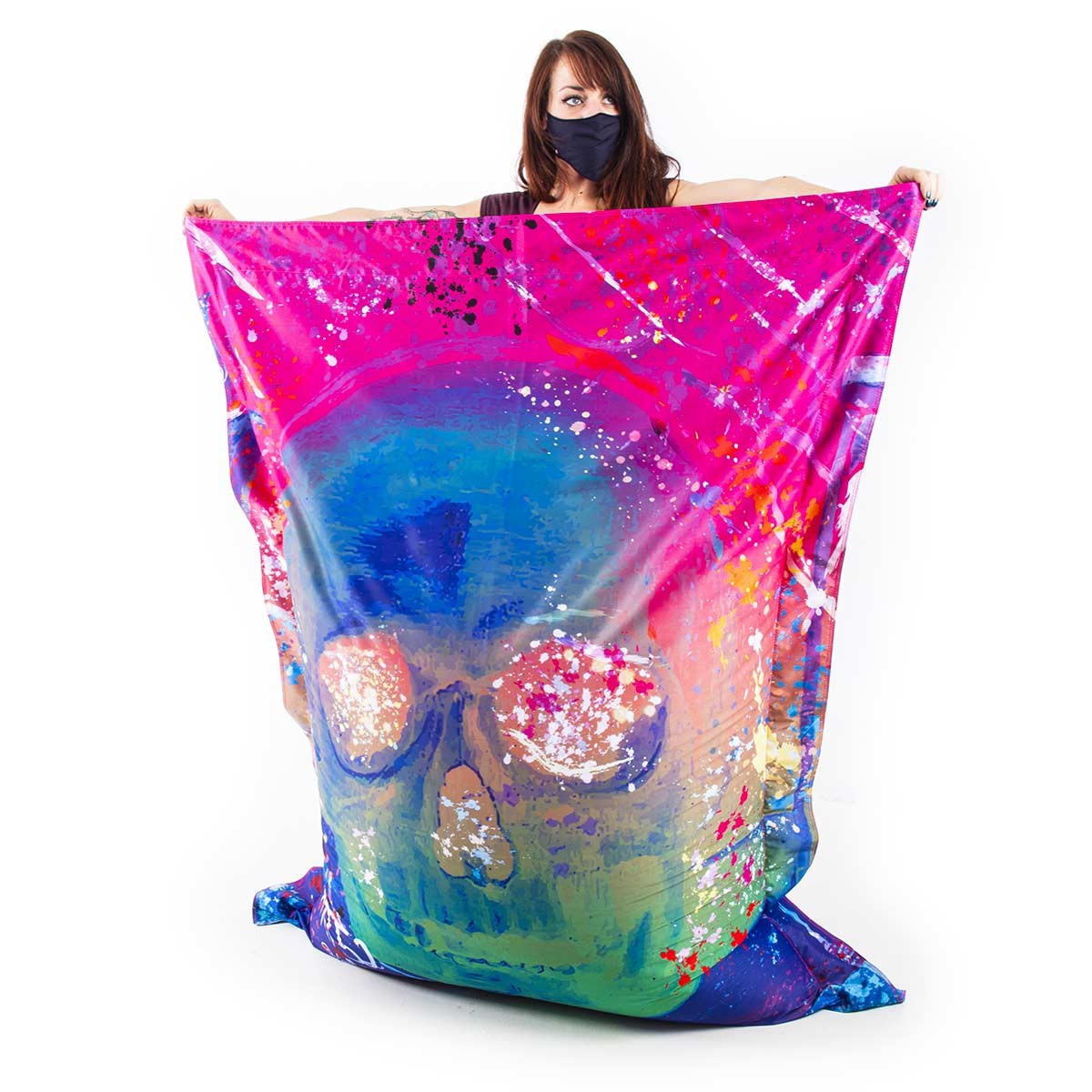 Pouf Géant ART52® - Vanité Multicolore : pouf géant multicolore avec impression haute qualité Benjamn Cupillard