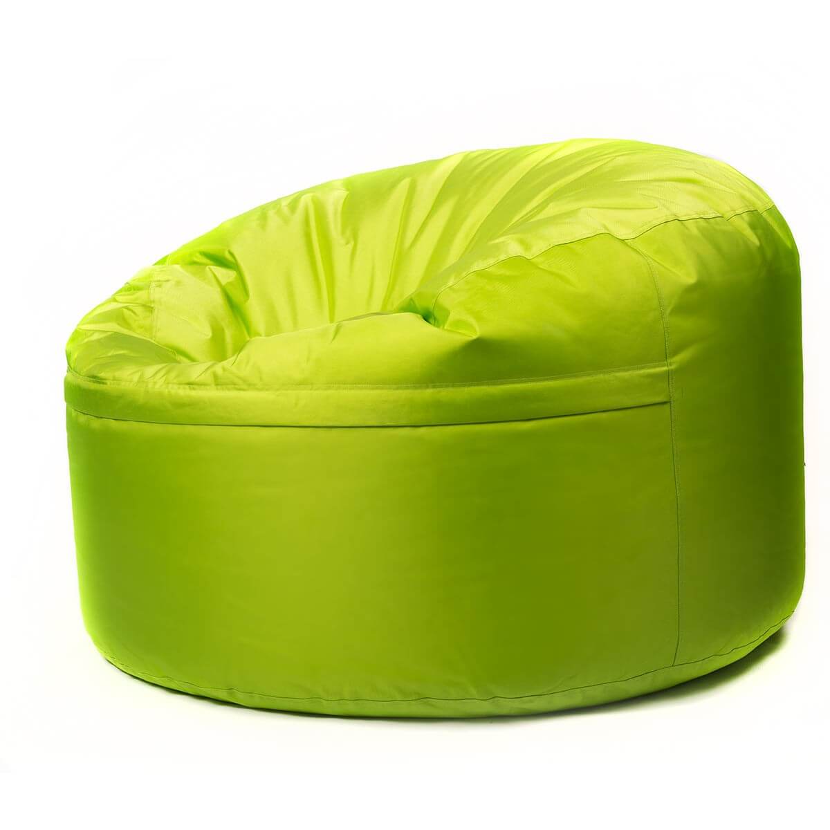 Pouf Géant Extérieur TiTAN Vert Lime XXL 140 x 75 cm, assise ronde confortable pour jardin et terrasse