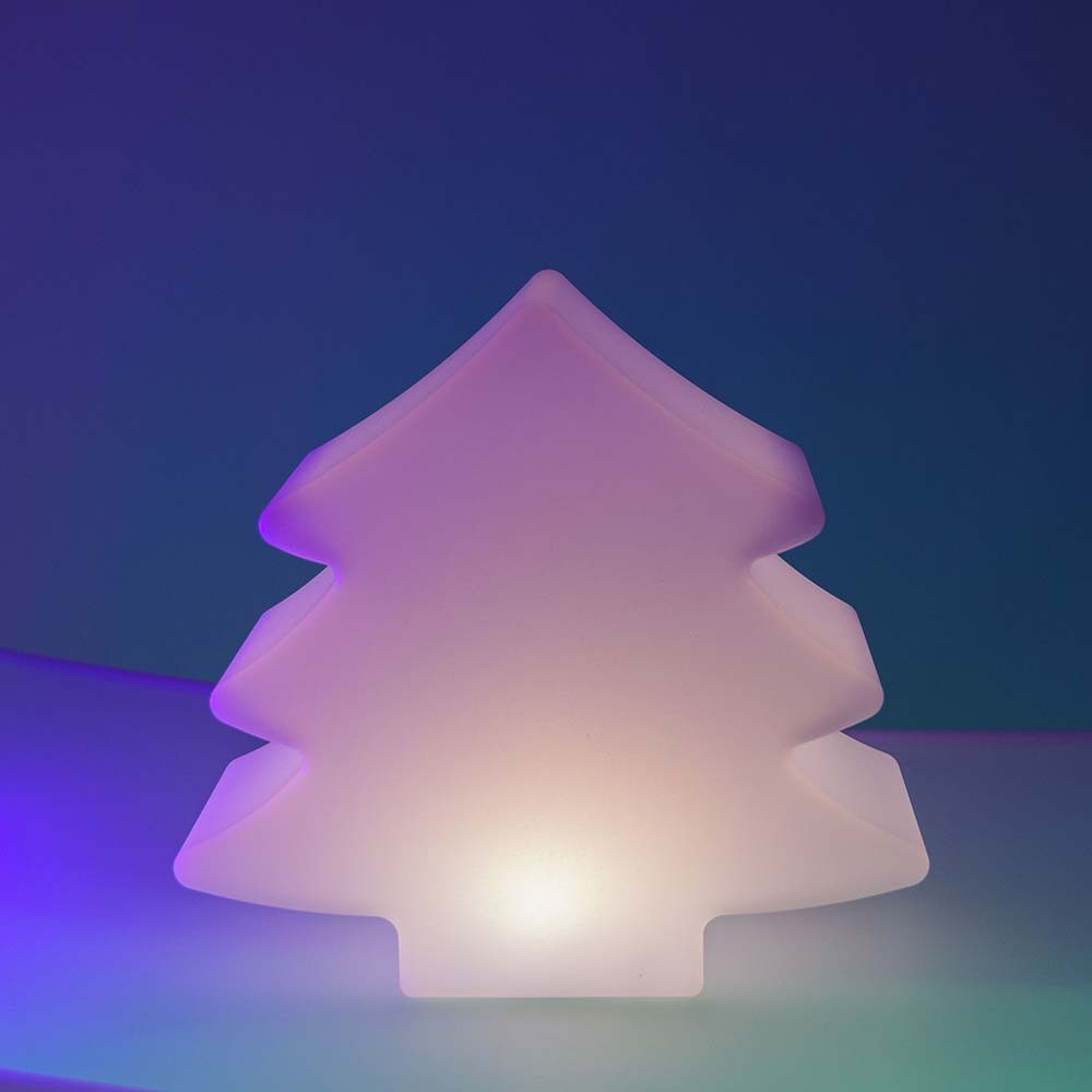 Sapin Lumineux LED 25C, lampe LED sans fil en forme de sapin, sculpture lumineuse pour jardin ou intérieur moderne