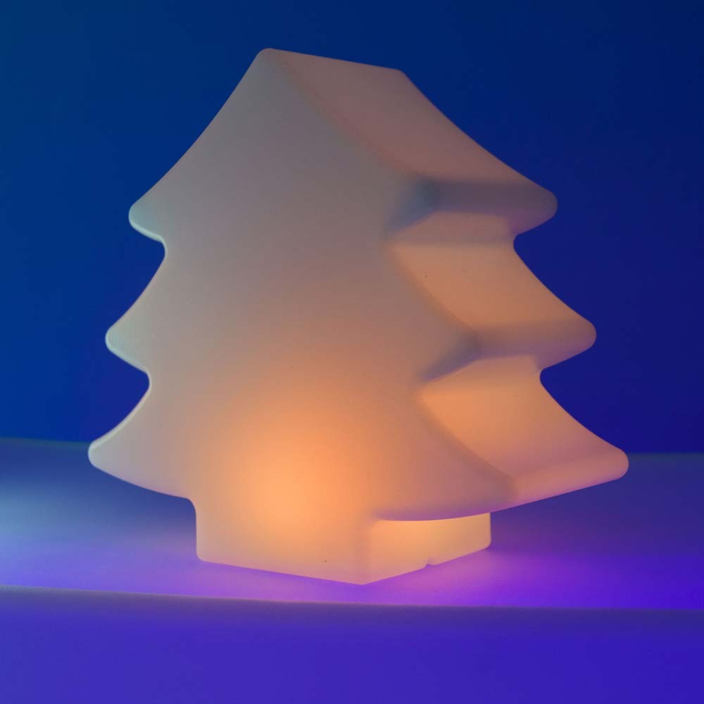 Sapin Lumineux LED 25C, lampe sapin sans fil LED décorative pour jardin et intérieur, lumière chaude colorée
