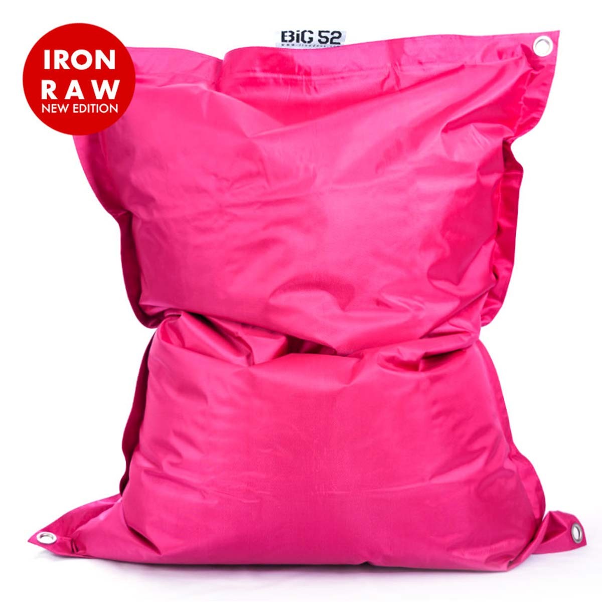 Housse Vide Pouf Extérieur IRON RAW Rose - housse pour pouf géant extérieur BiG52 avec œillets acier inoxydable