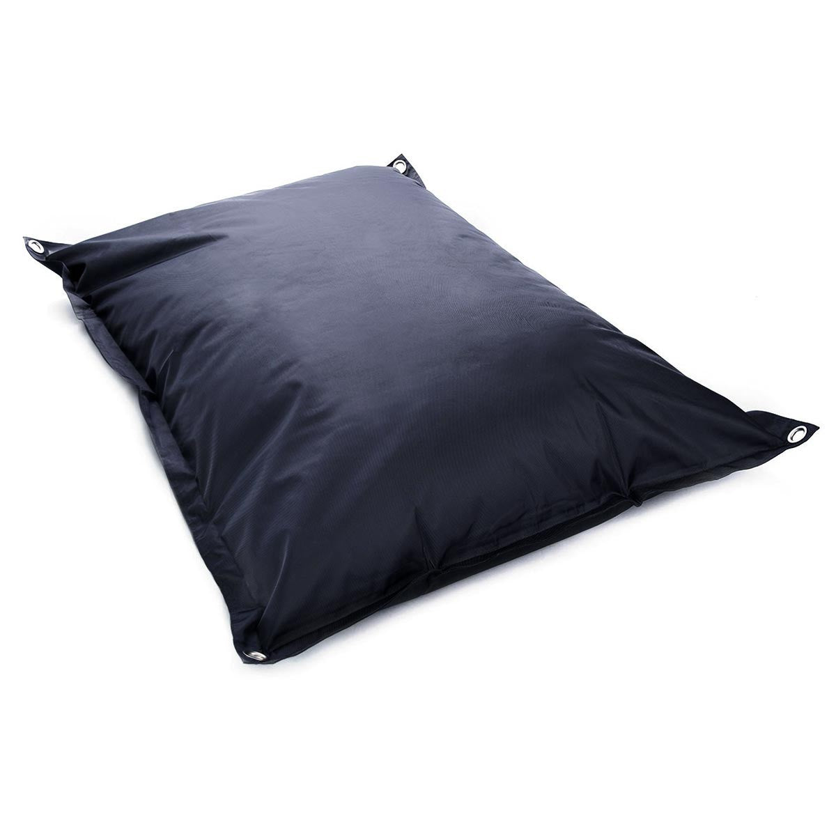 Housse Vide Pouf Extérieur IRON RAW Noir, housse de pouf géant extérieur avec œillets en acier inoxydable