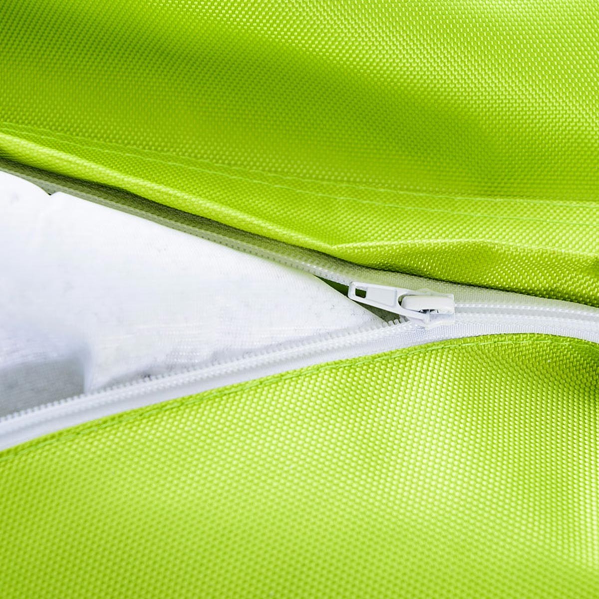 Alt Tag: Housse Vide Pouf Extérieur IRON RAW Vert - fermeture éclair et tissu résistant pour pouf géant extérieur Big52