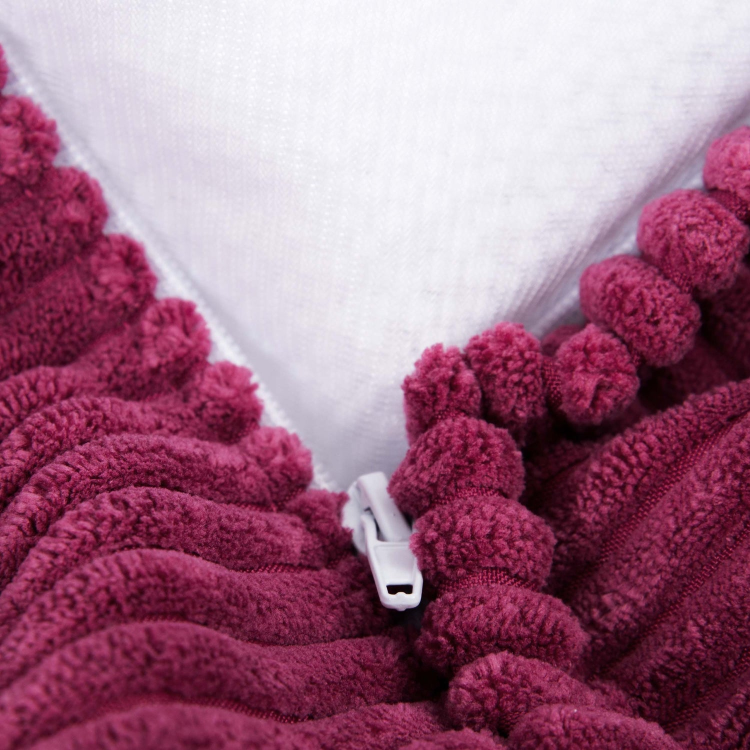 Pouf Poire Enfant Velours Côtelé Cerise