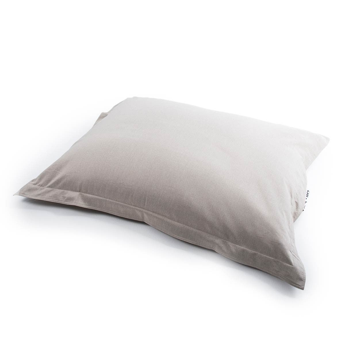 Housse Vide Pouf Lin Beige BiG52 XL cocooning, housse intérieure amovible sans billes de polystyrène, intérieur