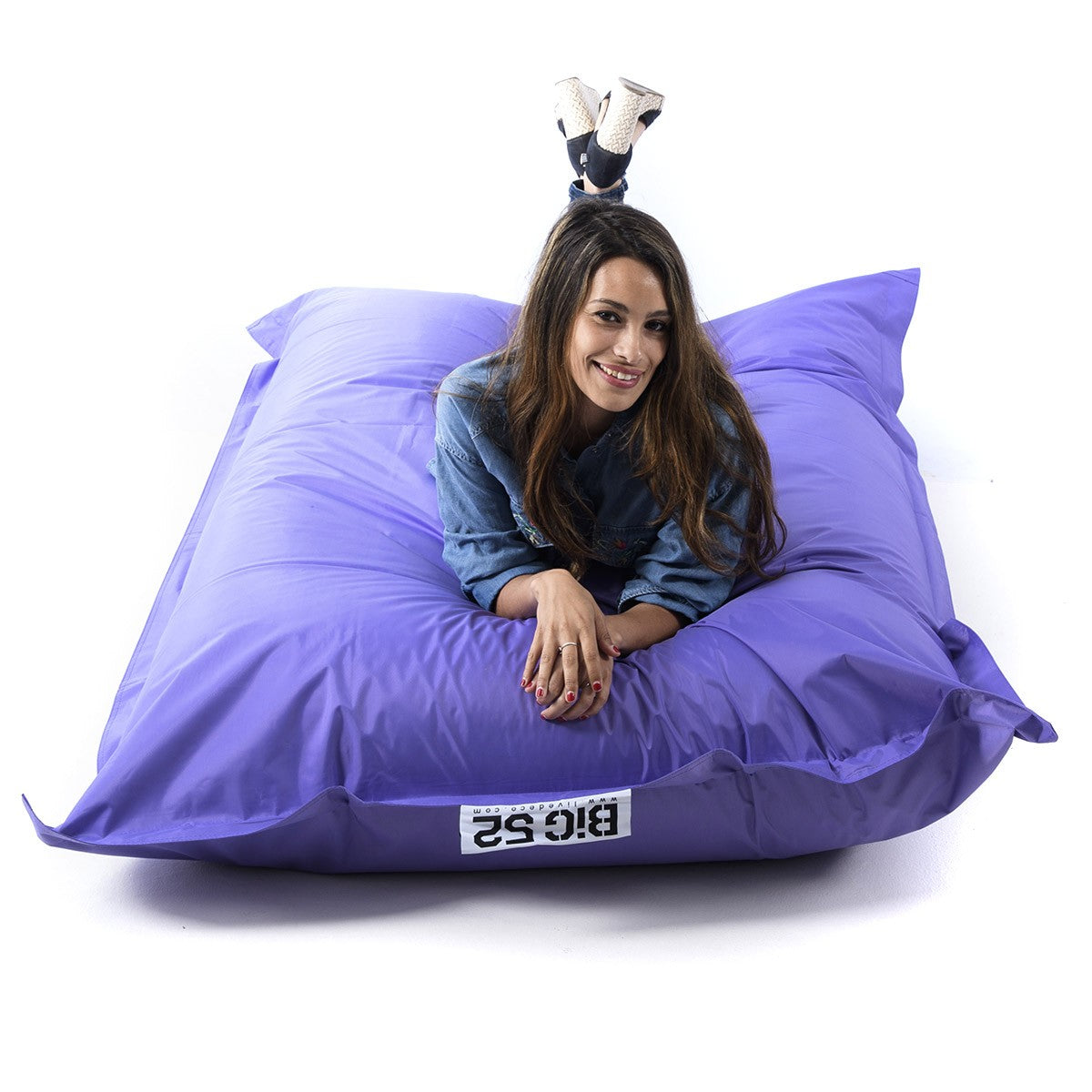 Housse Vide Pouf XXL Violet CLASSIC BiG52, housse de pouf géant parme, prêt à revêtir pour déco salon