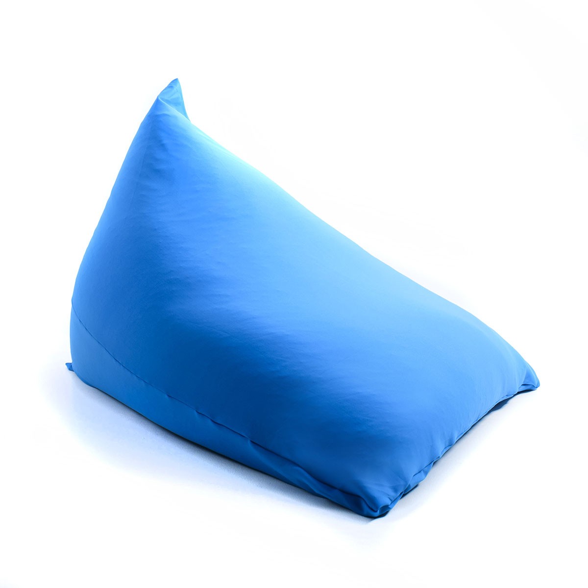 Pouf Berlingot Stretch Bleu géant intérieur BiG52, pouf en forme de berlingot bleu, tissu ultra souple pour détente