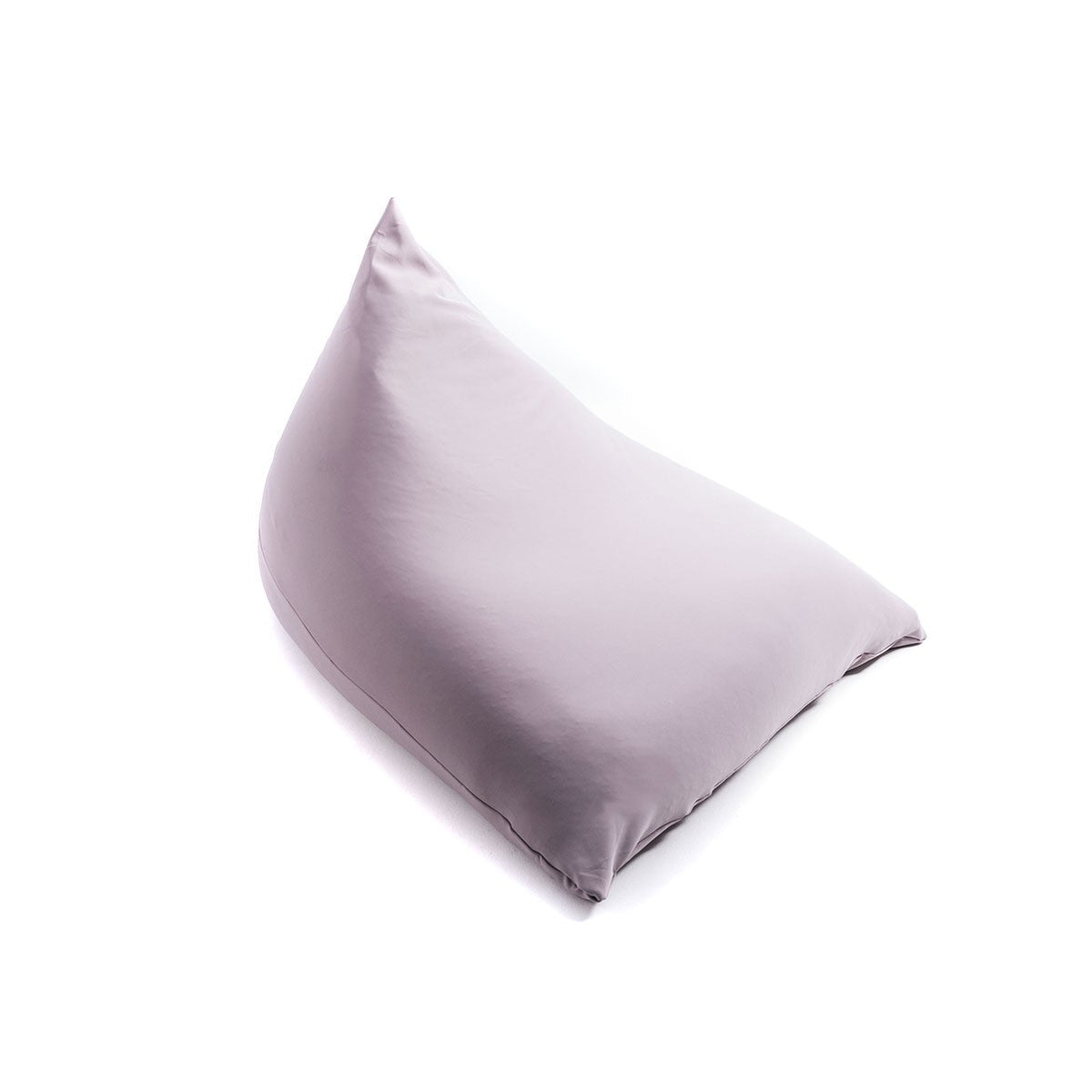 Alt Tag: Pouf Berlingot Stretch Taupe, pouf intérieur géant en tissu ultra souple, forme berlingot pour salon et chambre