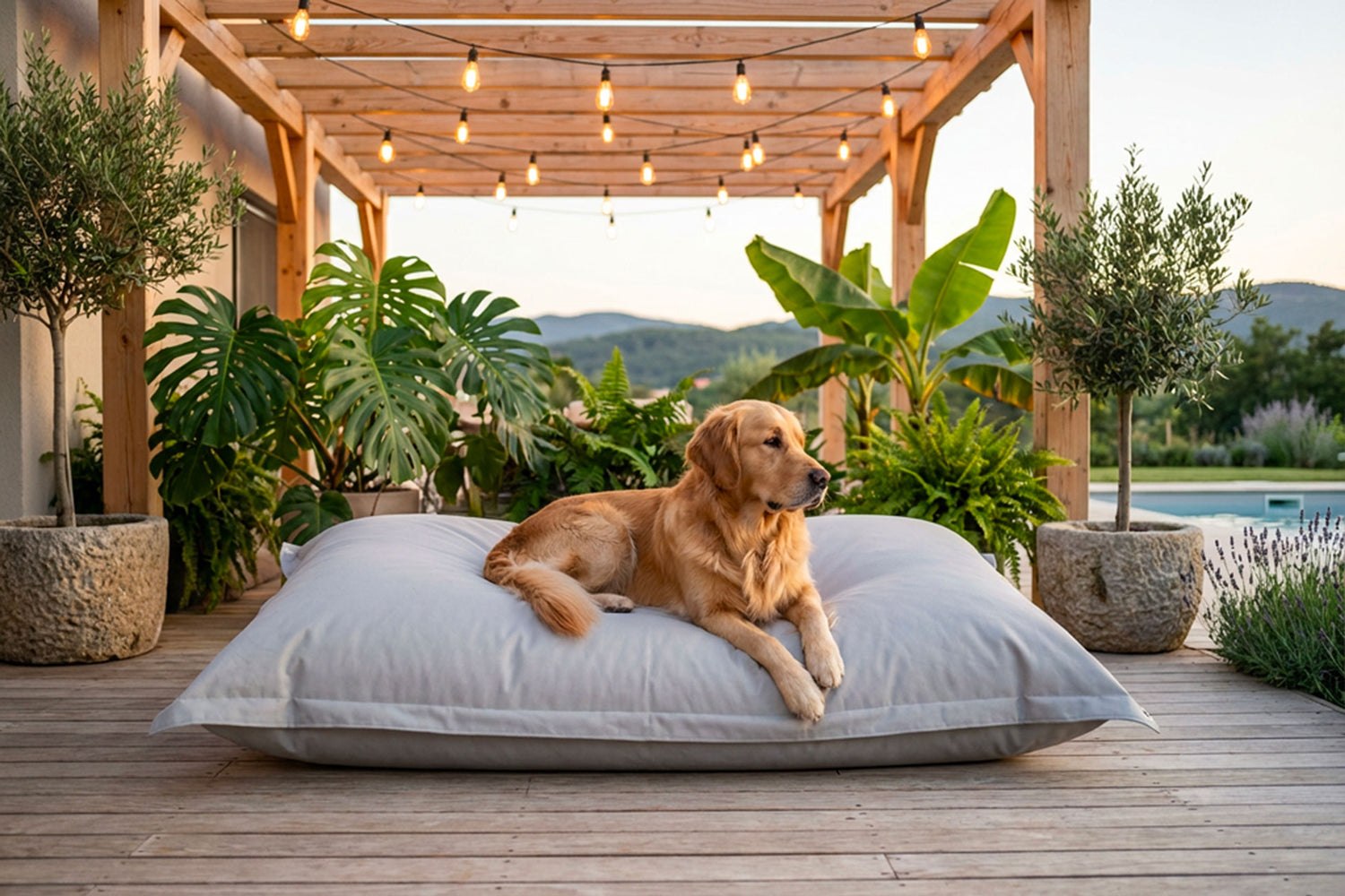Outdoor Pouf Gray IRON RAW